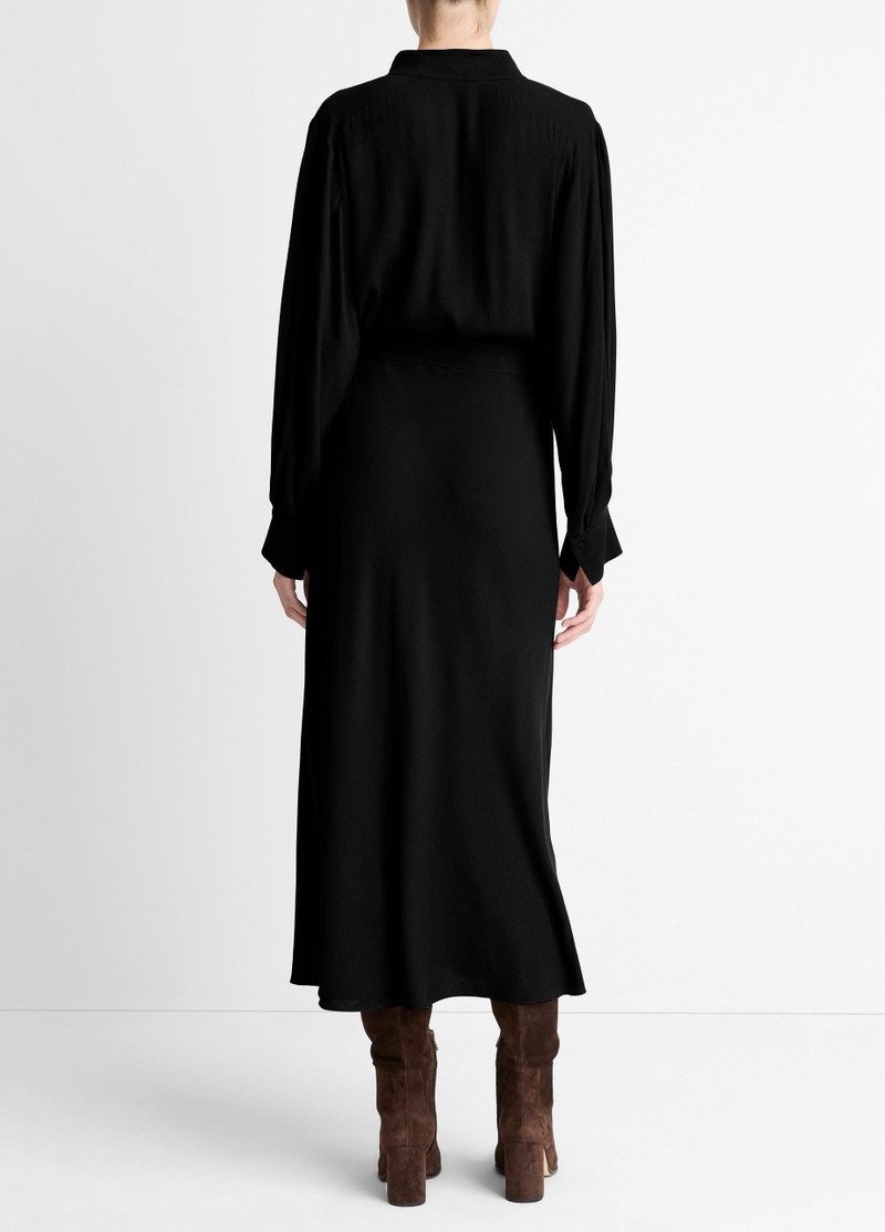 Vince Crepe Collar-Stand Shirt Dress outlook