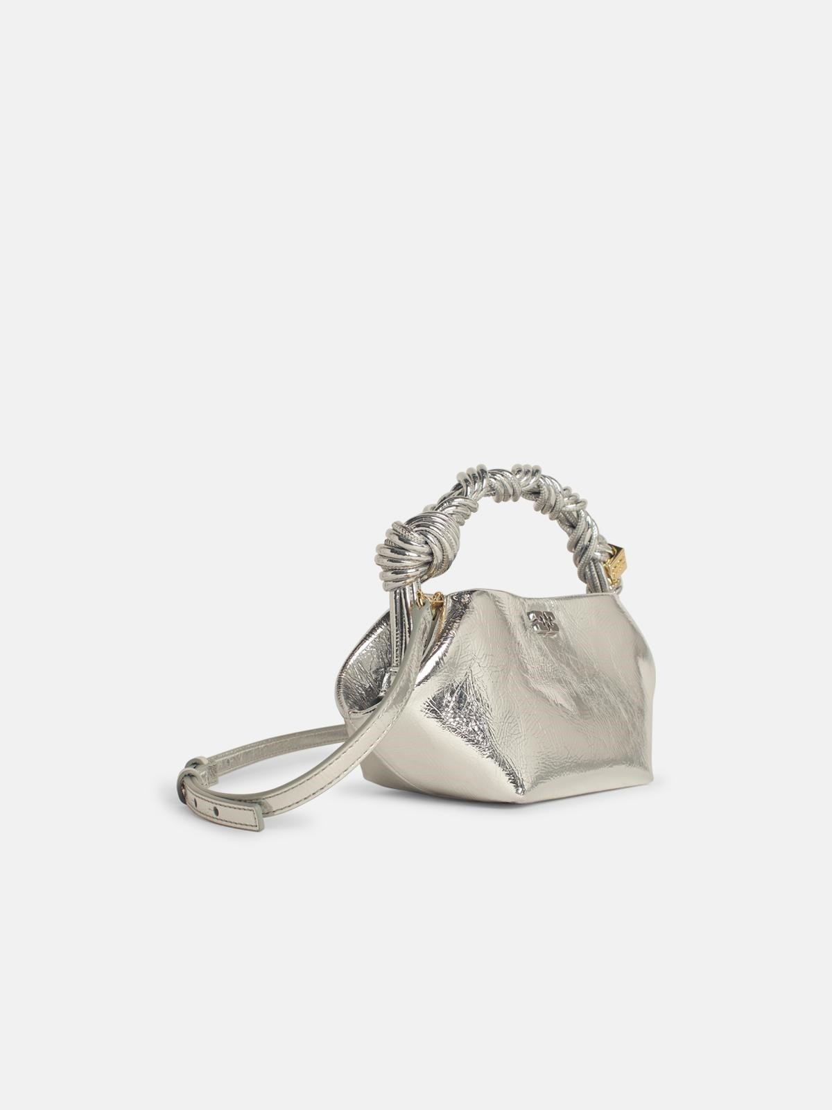 'BOU' MINI BAG IN SILVER LEATHER BLEND - 2