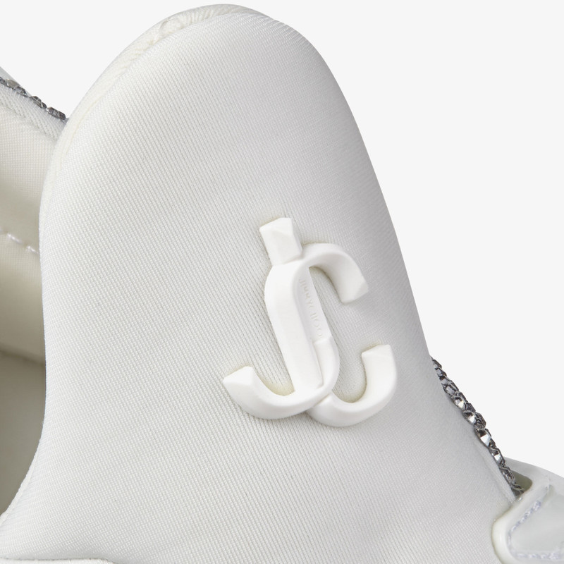 Cosmos/F
White Neoprene and Leather Low-Top Trainers with Crystals 5