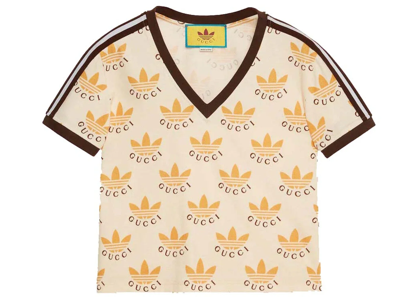 adidas x Gucci Trefoil print T-shirt - 1