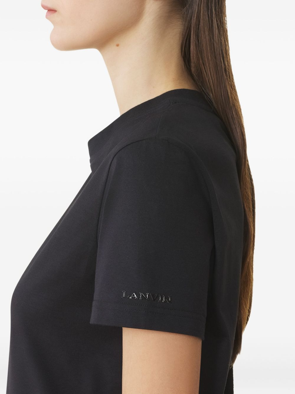 tie-back cotton T-shirt - 5