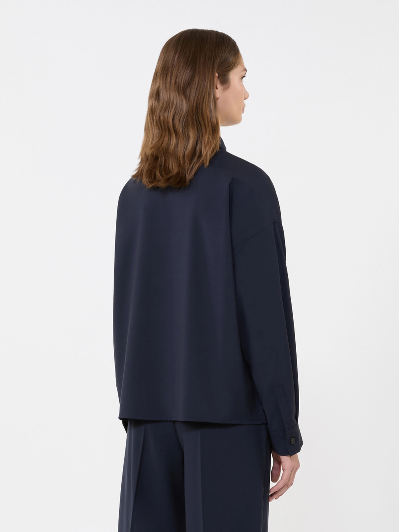 MULINO Woollen cloth cropped jacket - NAVY 4