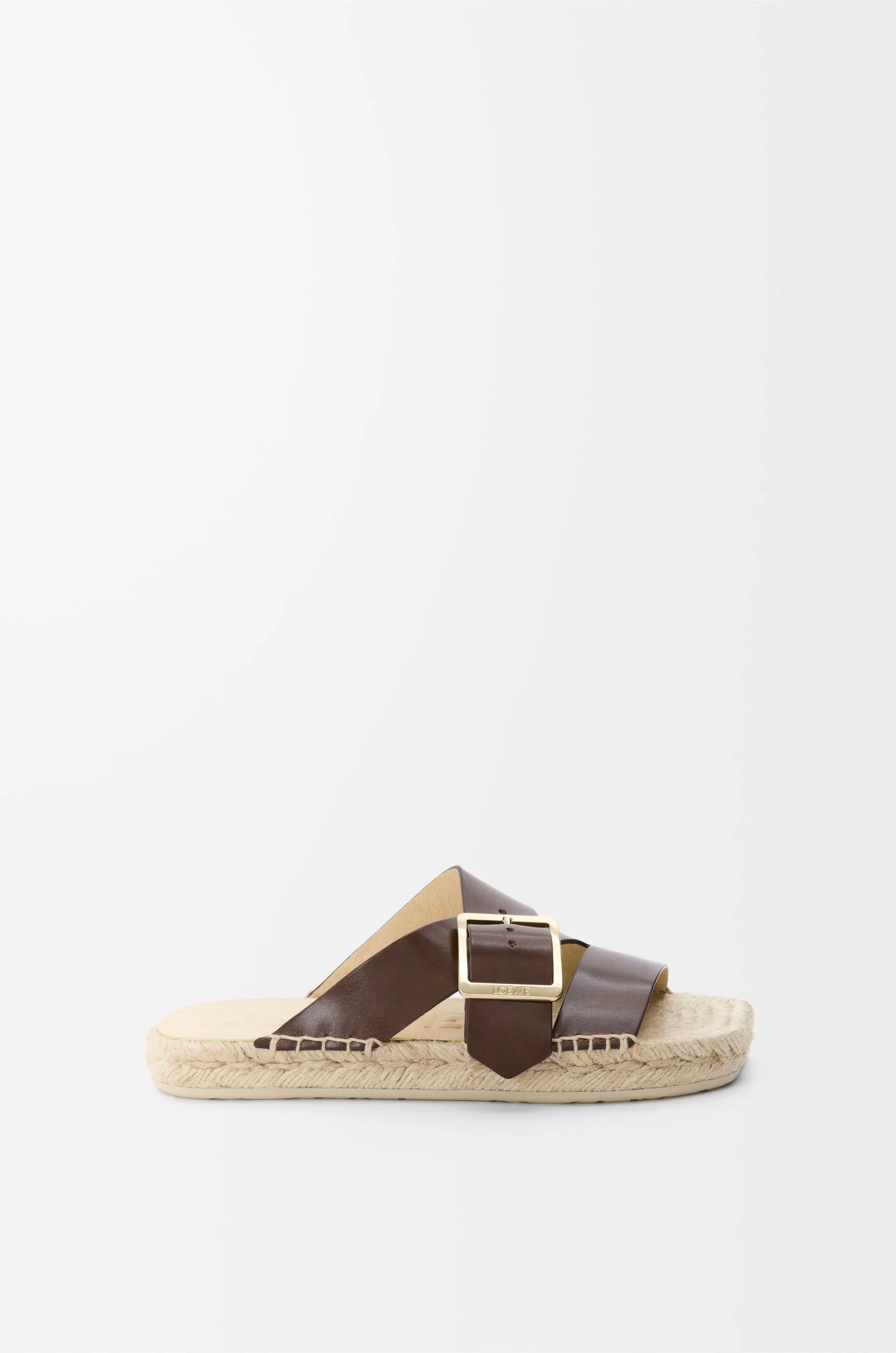Petal espadrille slide in vegetable-tanned calfskin - 1