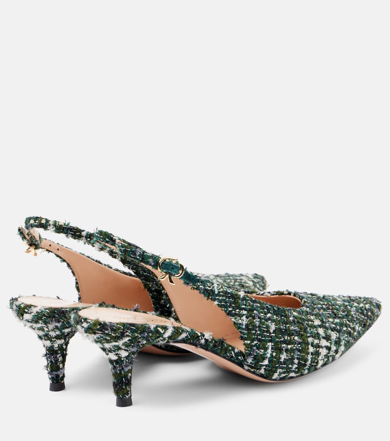 Gianvito Rossi 55 bouclé slingback pumps outlook
