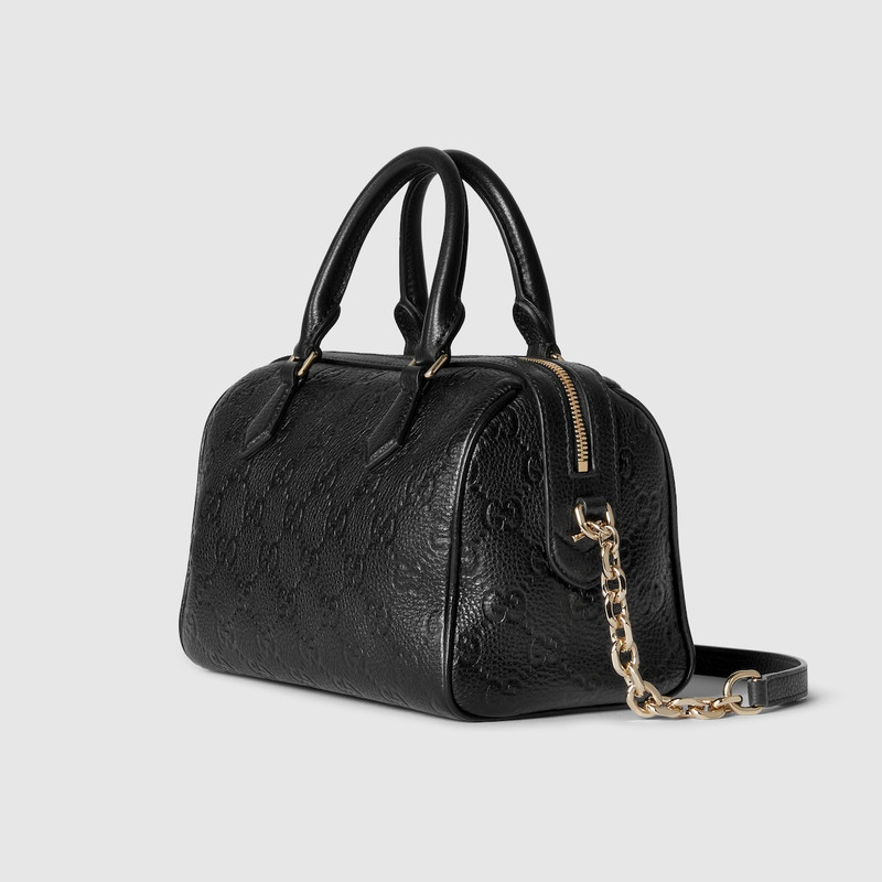 GUCCI GG Emblem small top handle bag outlook