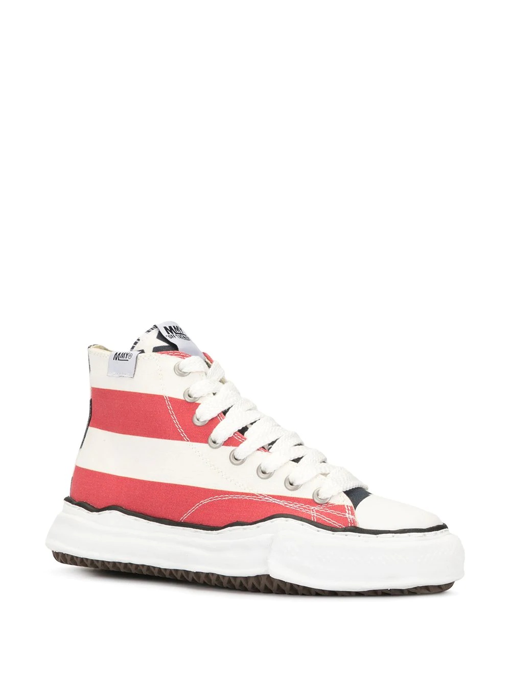 stripe print sneakers - 2