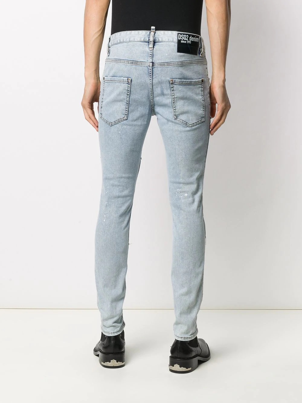 distressed-effect skinny jeans - 4