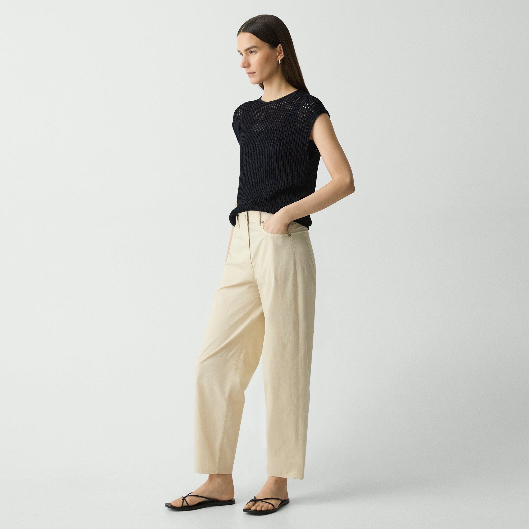 Barrel Pant in Cotton Twill - 3