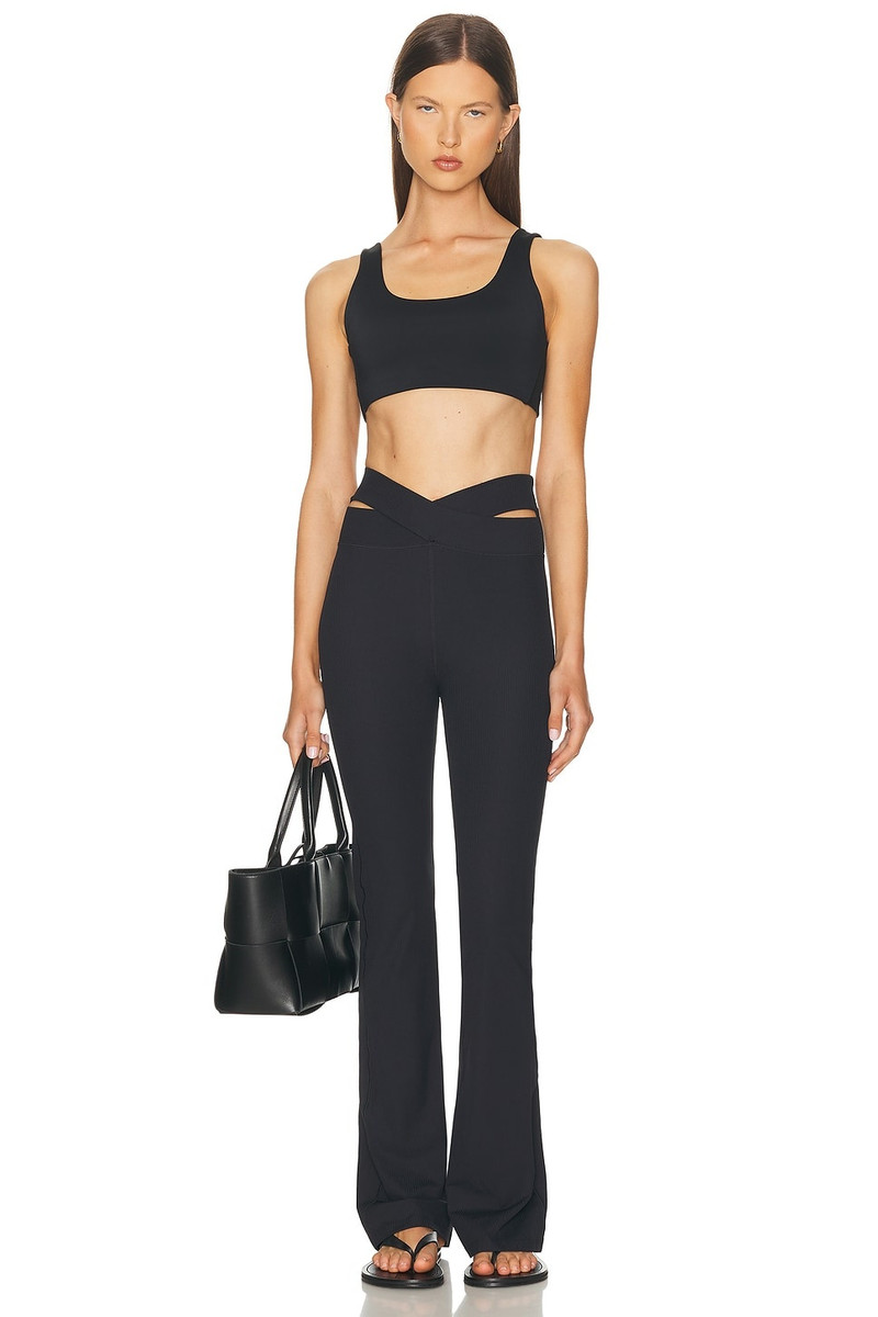 Zenvy Cutout Gentle Support High Waisted Rib Flare Legging 5