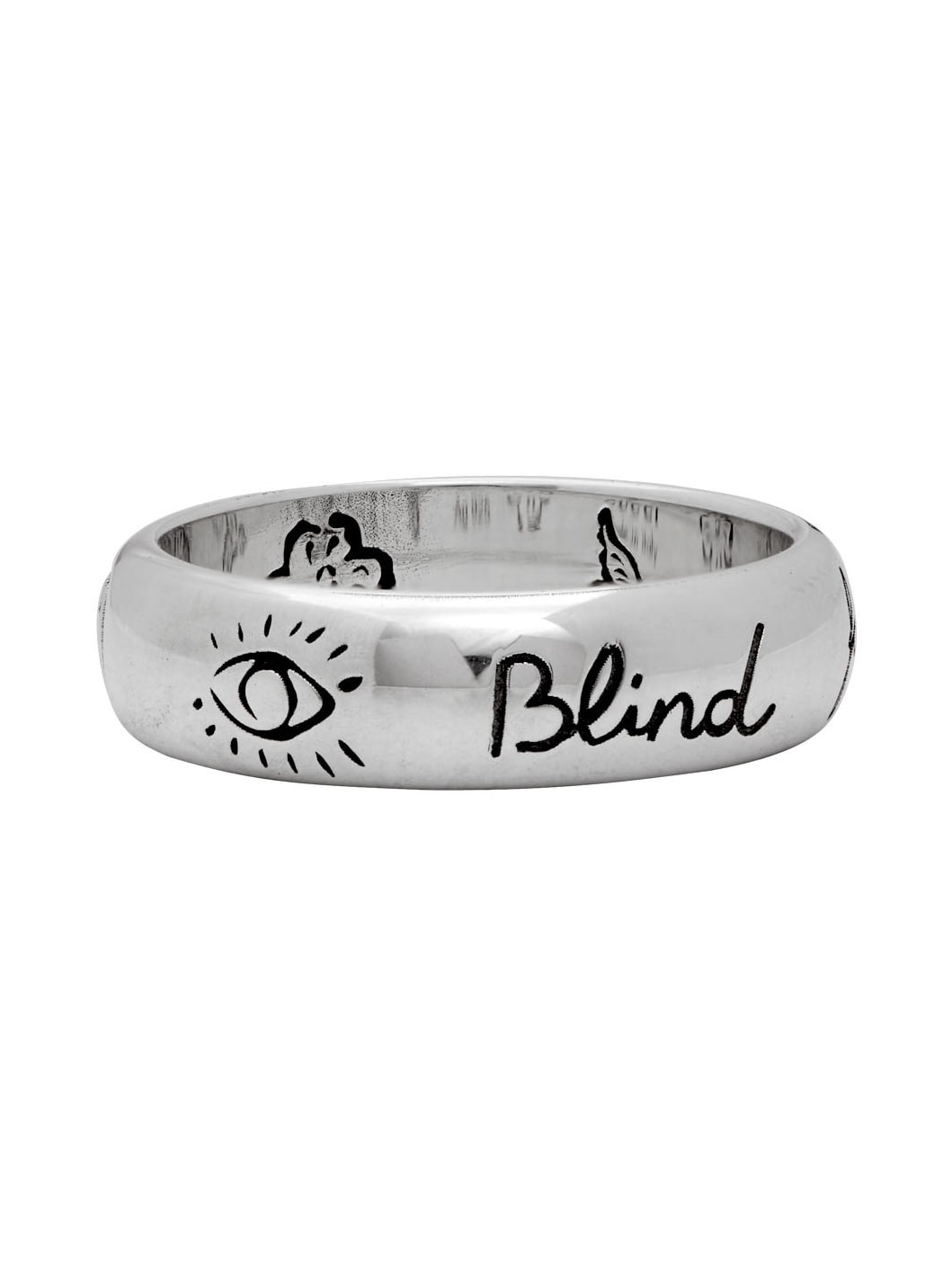 Silver 'Blind For Love' Ring - 5