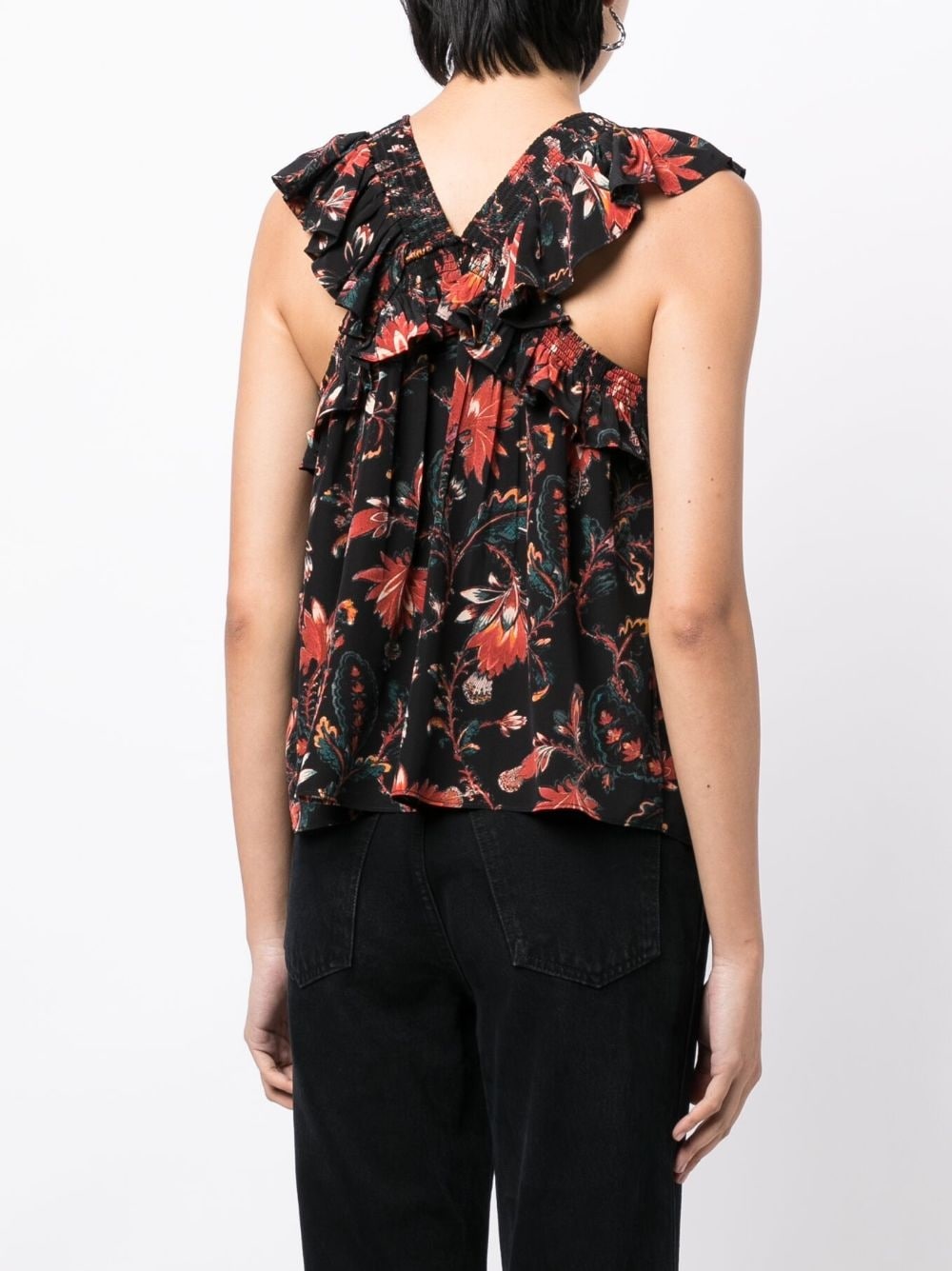 Tulip floral-print blouse - 4