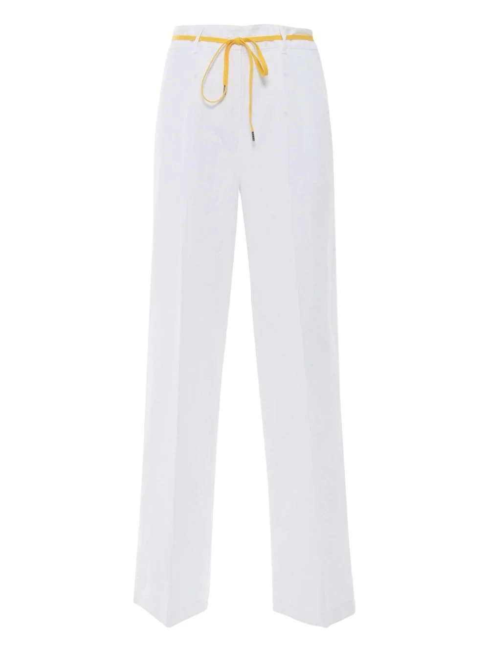 ribbon-belt trousers - 1