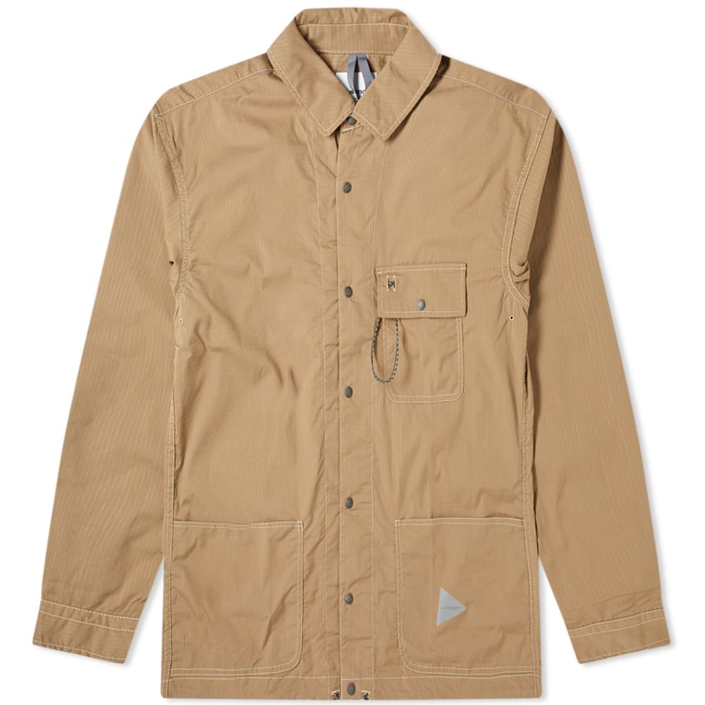 And Wander Drip Rip Shirt Jacket - 1