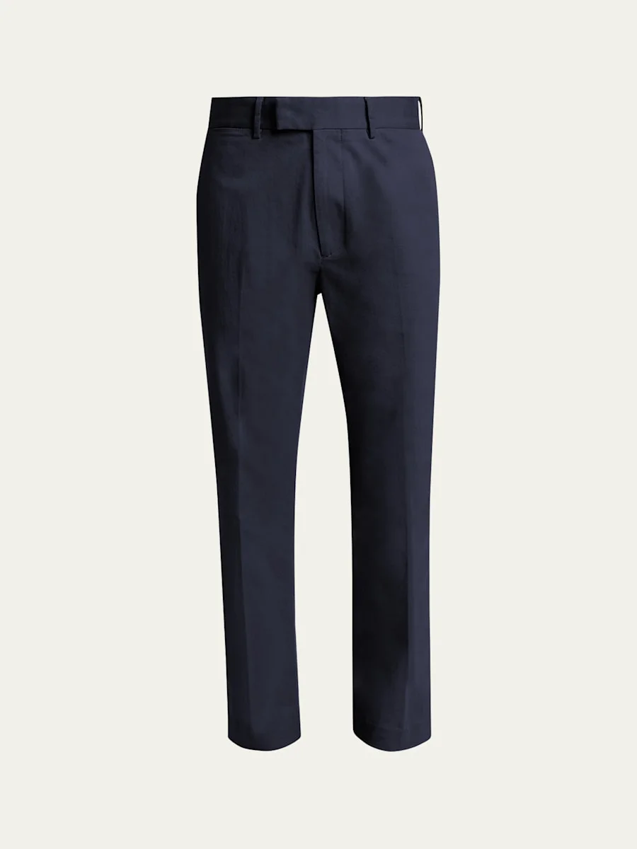 Men's Comfort Stretch Slim Flat-Front Trousers - 1