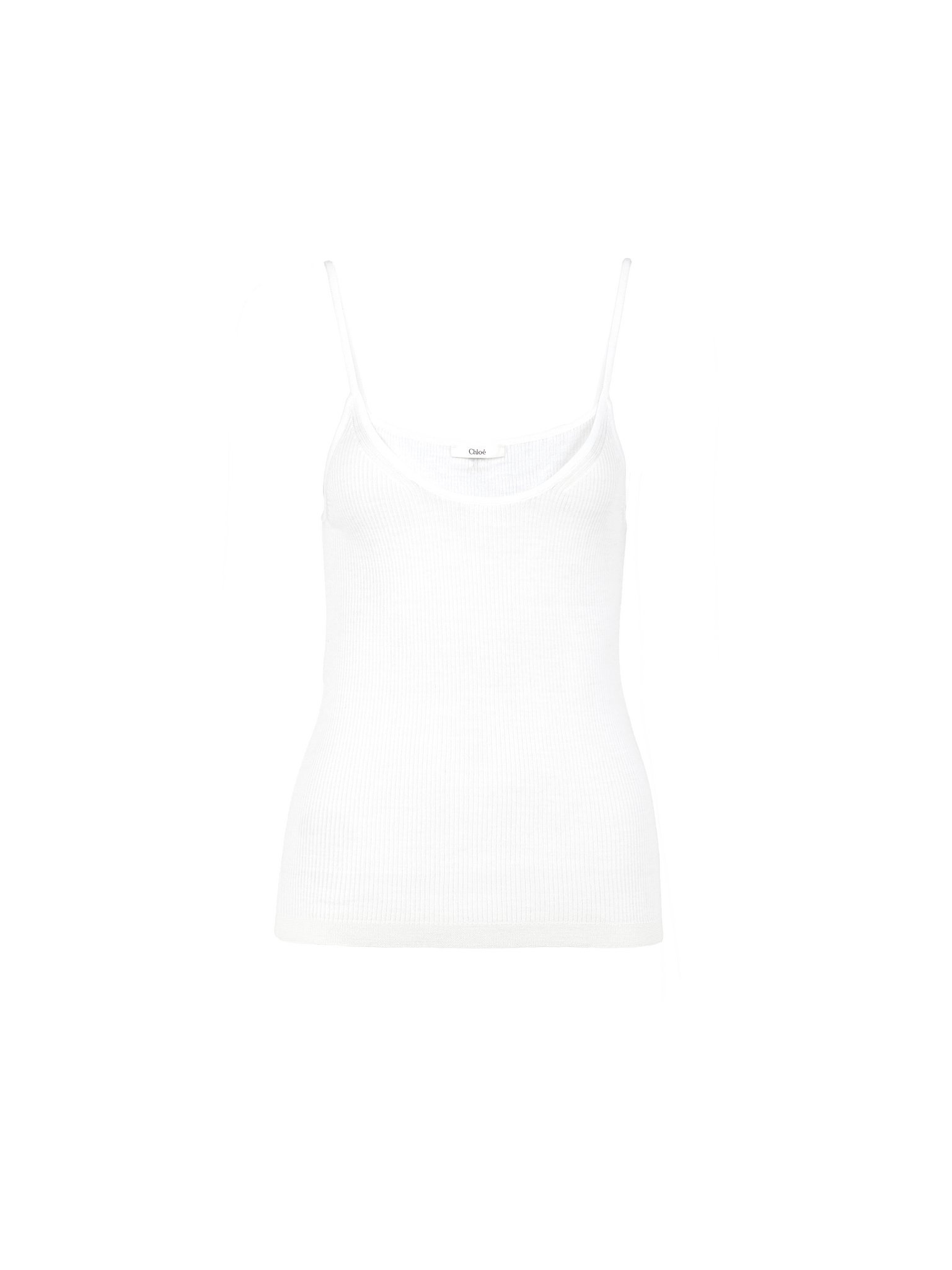 FITTED TANK TOP IN SUPERFINE WOOL - 1