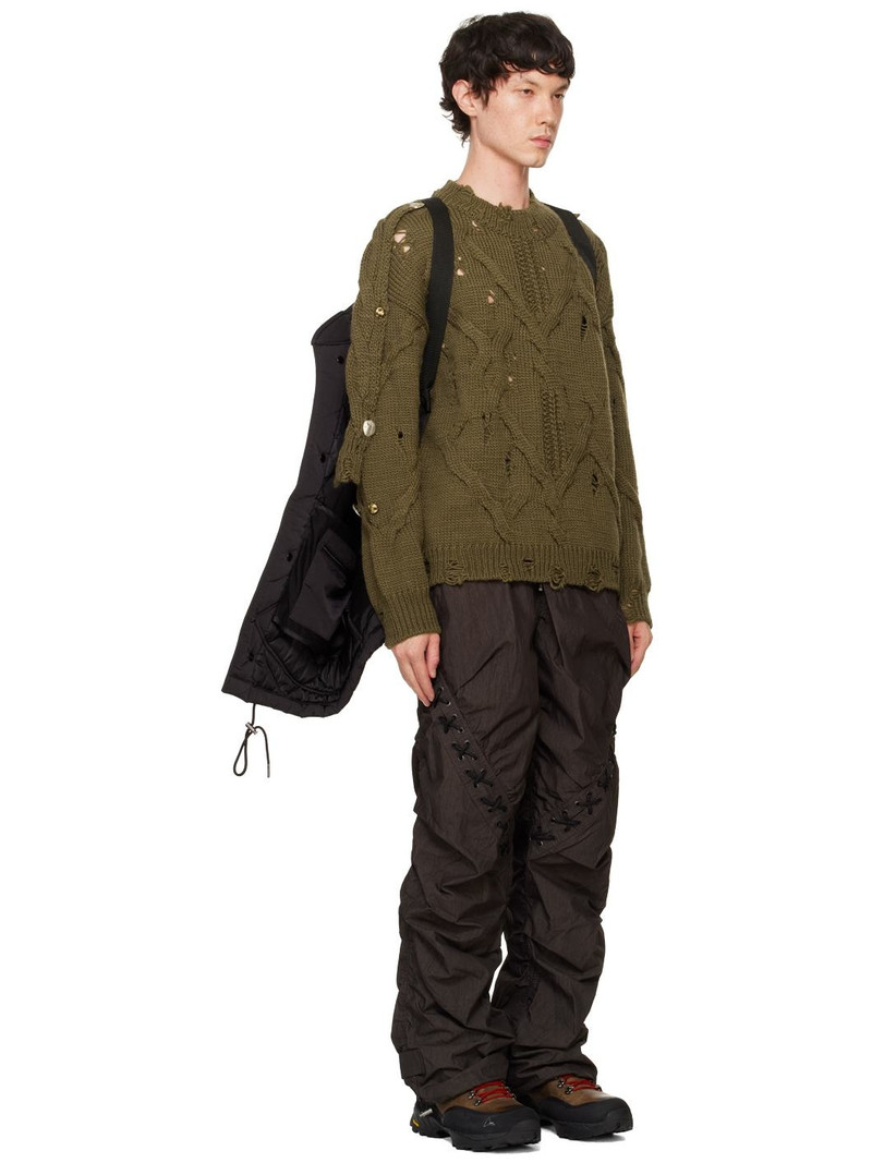 Andersson Bell Black Nordic Knitted Pocket Quilted Jacket outlook