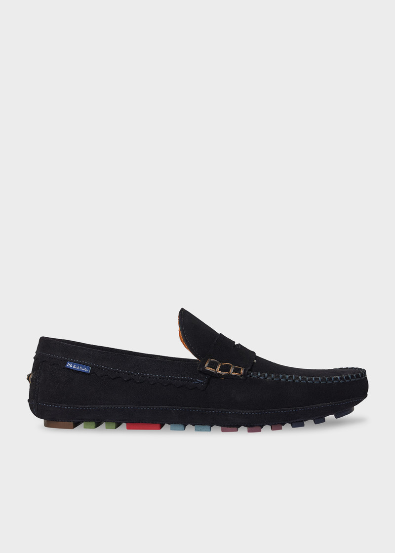 Dark Navy Suede 'Jenson' Loafers 1
