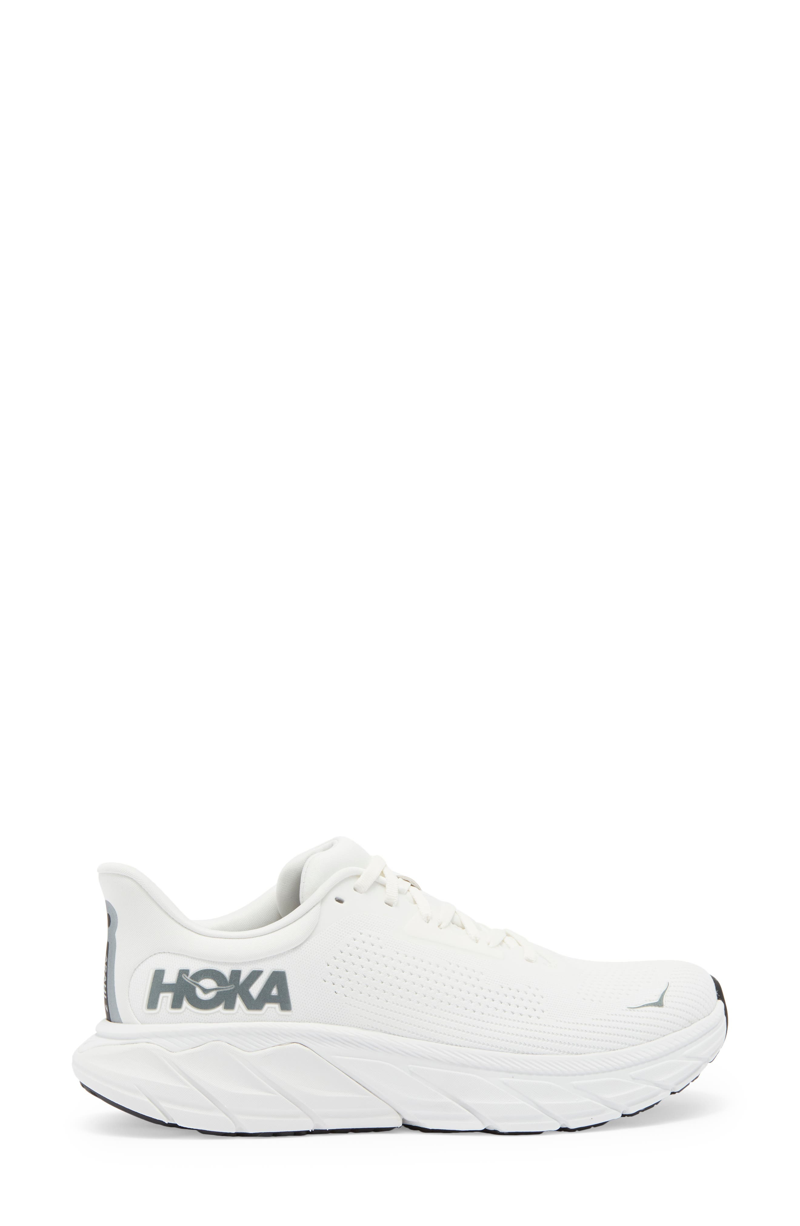HOKA Arahi 7 Running Shoe in Blanc De Blanc /Steel Wool at Nordstrom - 3
