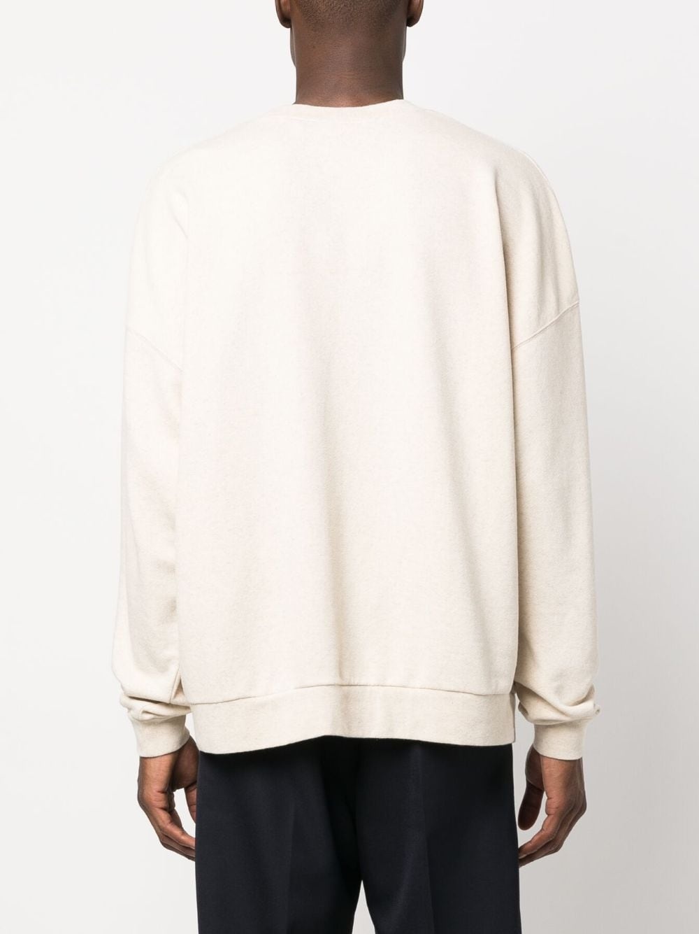 logo-print cotton sweatshirt - 4