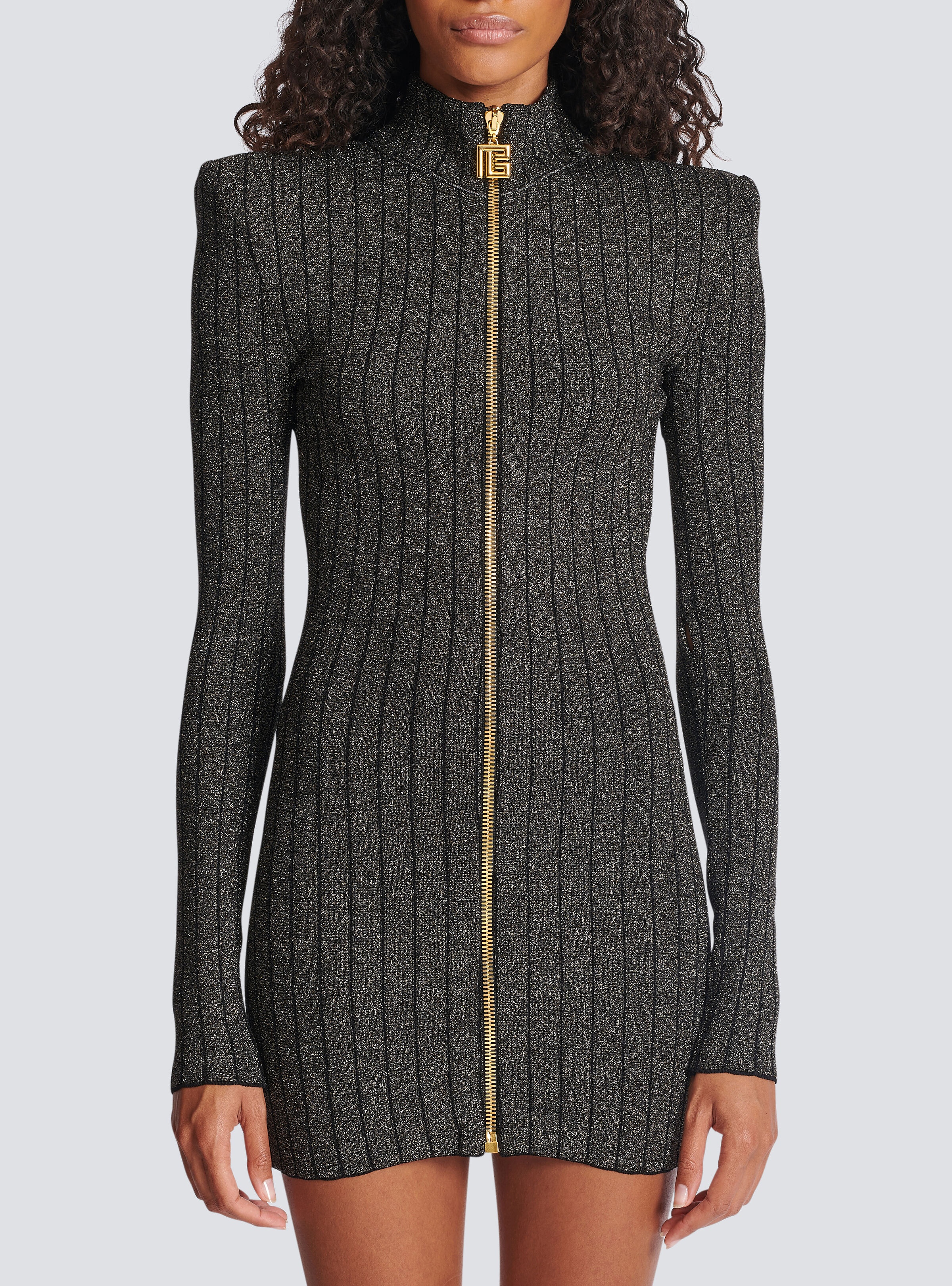 Lurex knit zip dress - 5