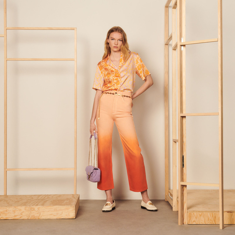 Sandro Straight-leg gradient-effect jeans outlook
