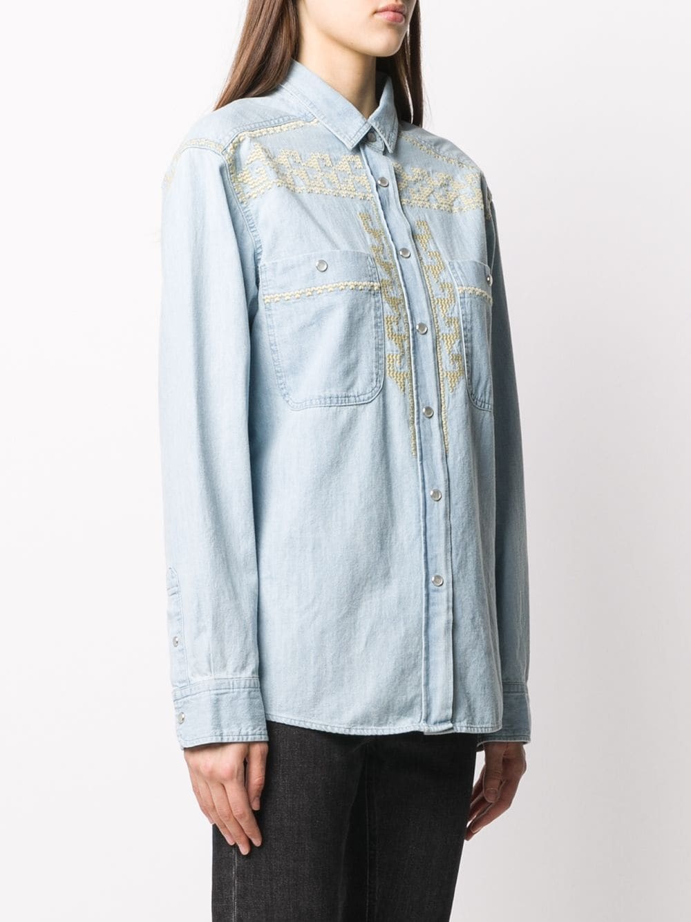 Galise embroidered denim shirt - 3