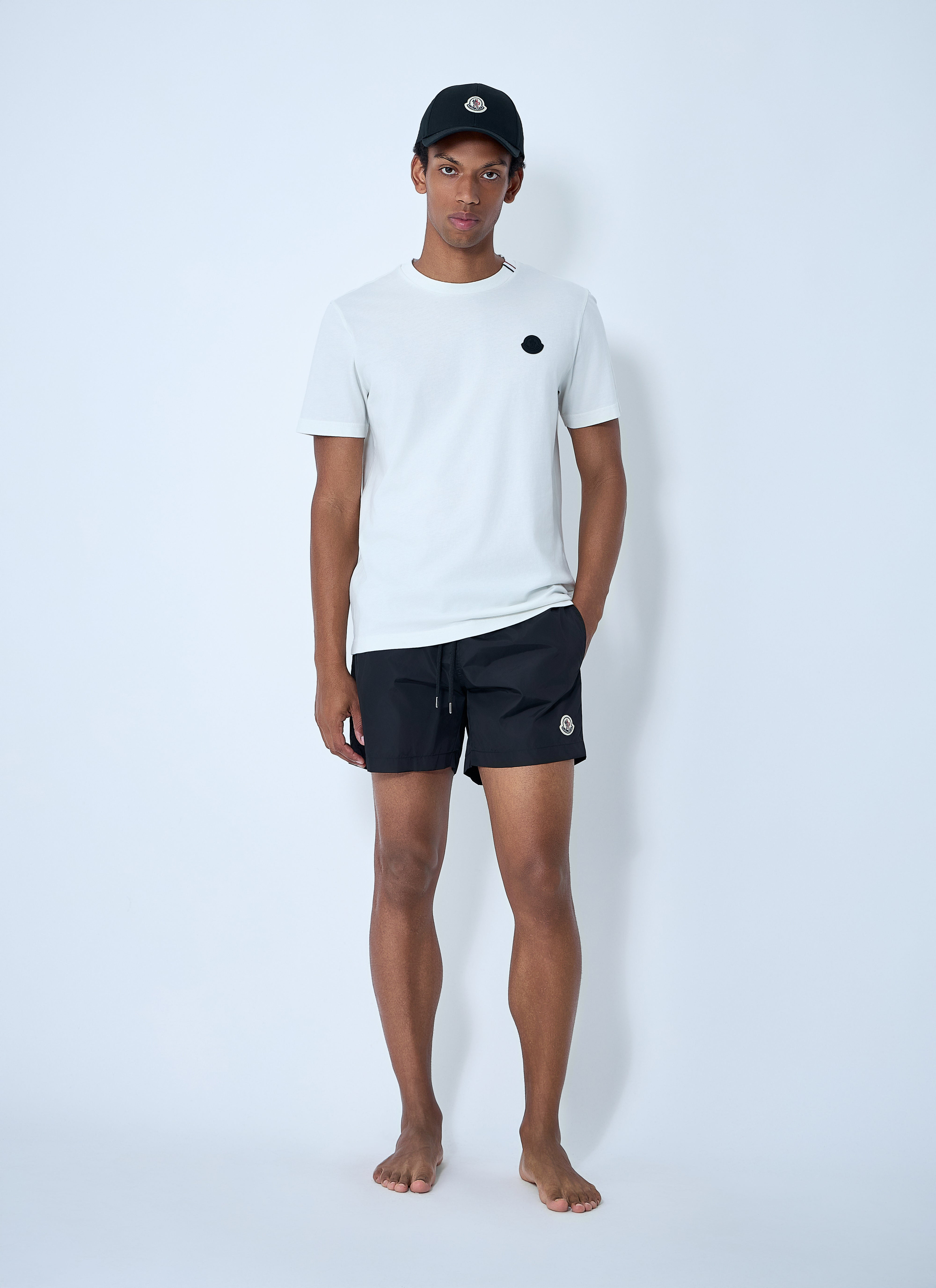 Moncler Men Logo Patch Swim Shorts - 2
