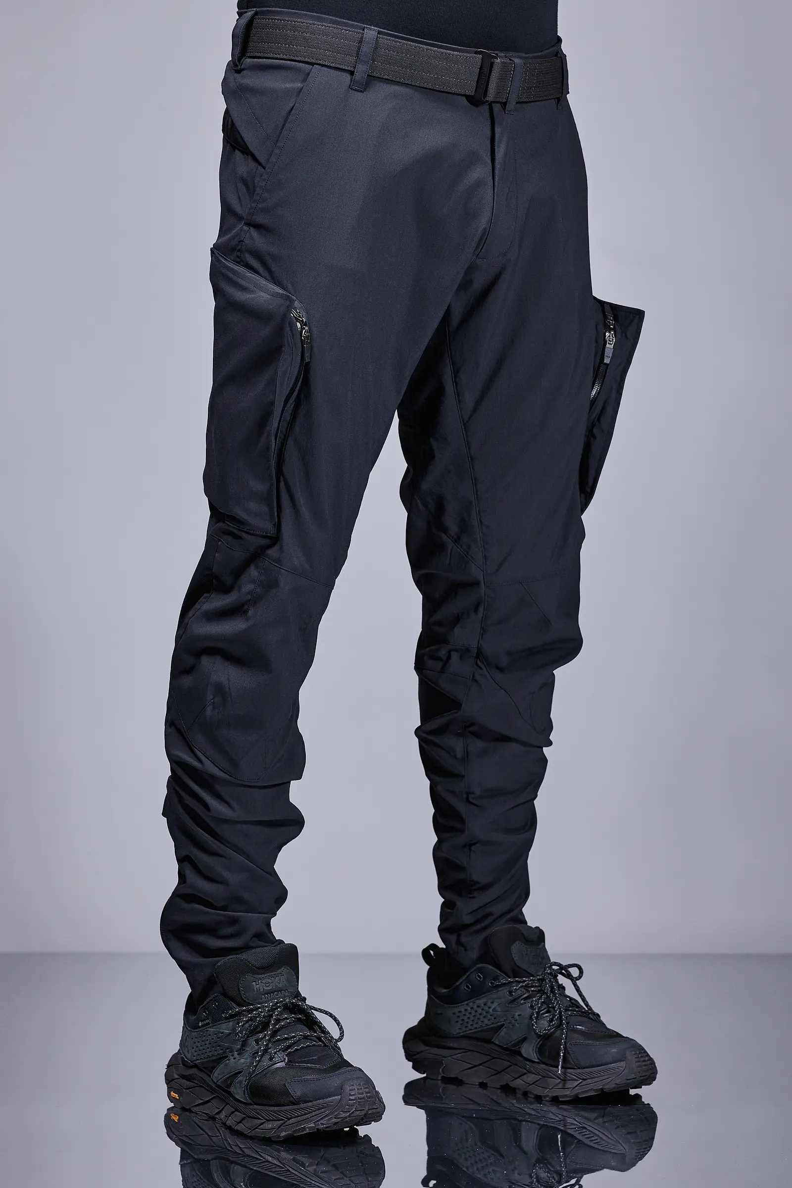 P10A-M Nylon Stretch  Articulated Cargo Pant Black - 4