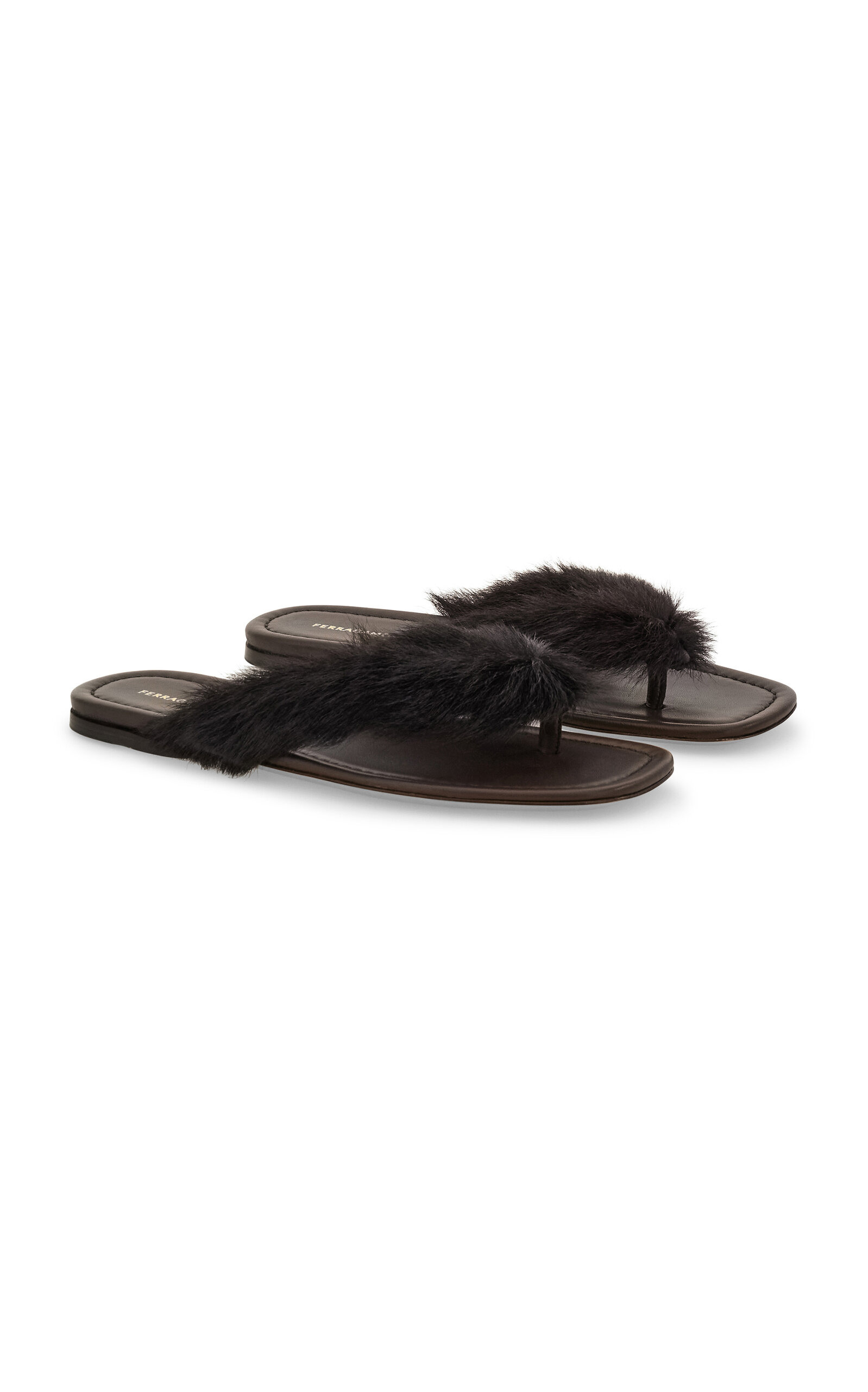 Loly Shearling Sandals brown - 5