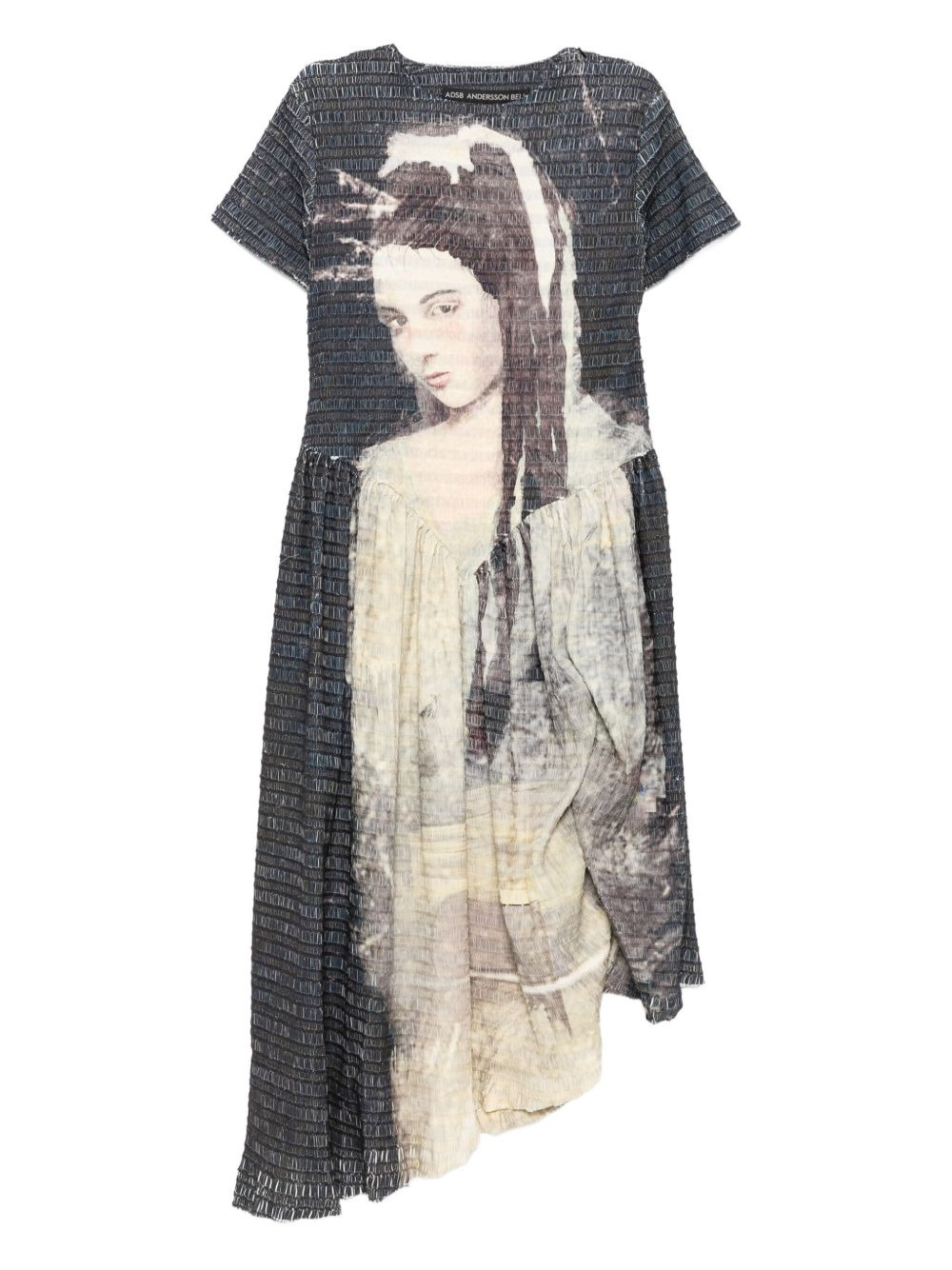Noah printed shirring dress - 1