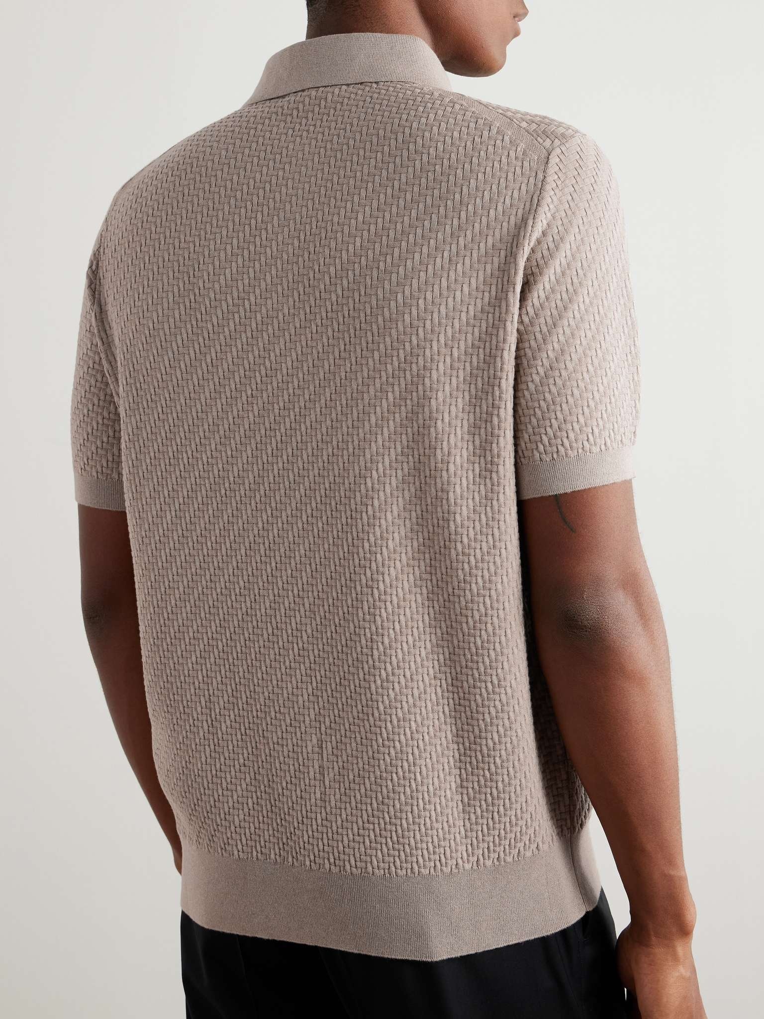 Cotton, Silk and Cashmere-Blend Polo Shirt - 3