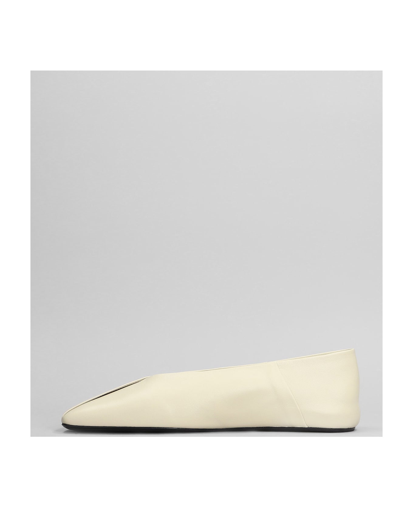 Ballet Flats In Beige Leather - 3