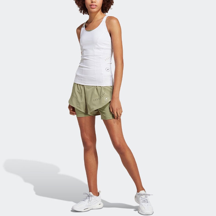 (WMNS) adidas Truepurpose Two-in-one Shorts 'Olive Green' HS0985 - 4