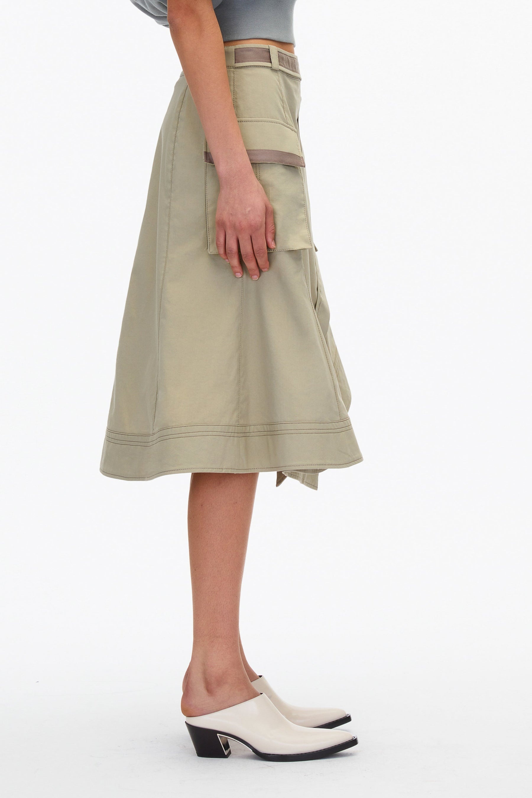Layered Flounce Cargo Skirt - 3
