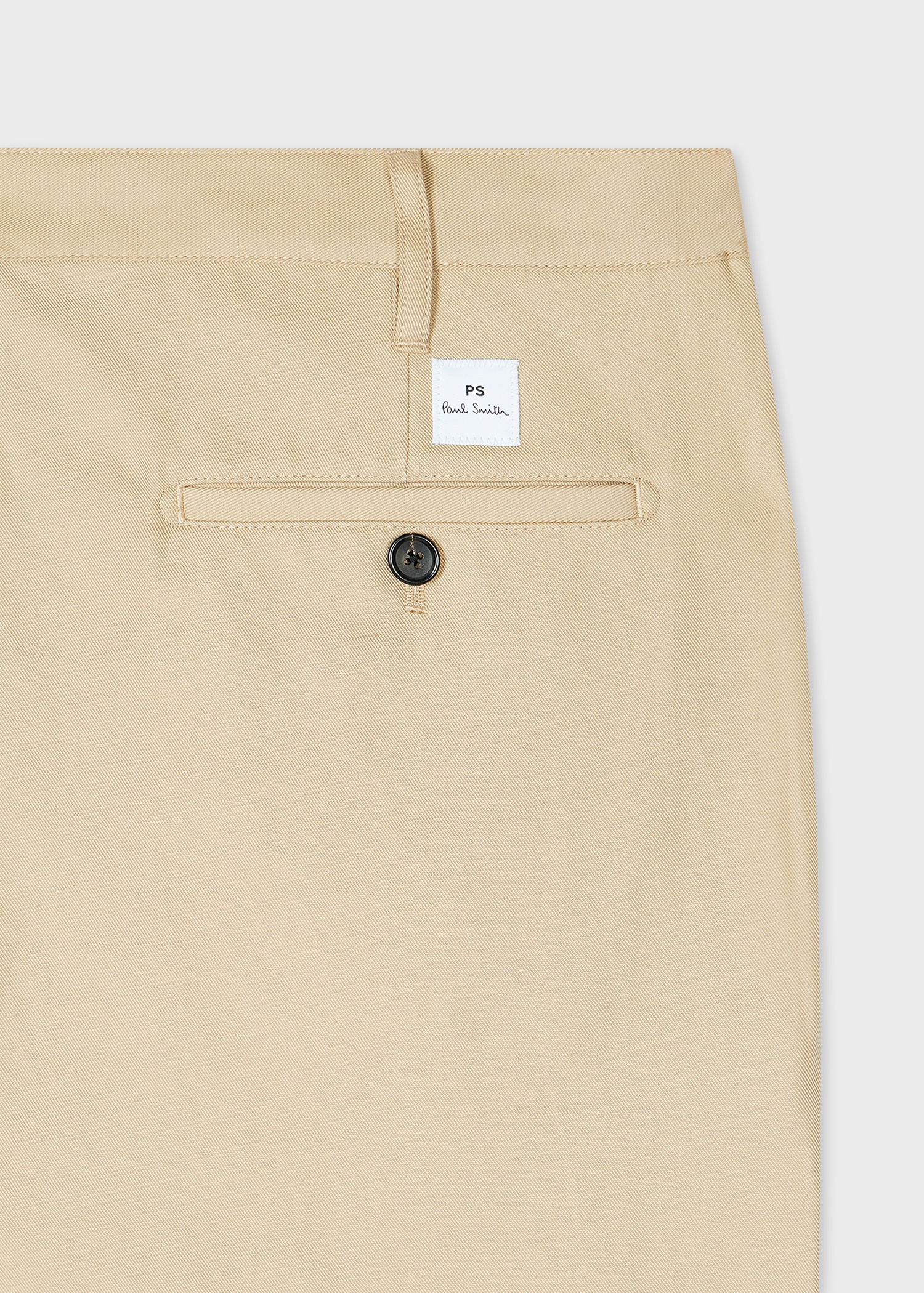 Beige Cotton-Linen Shorts - 2