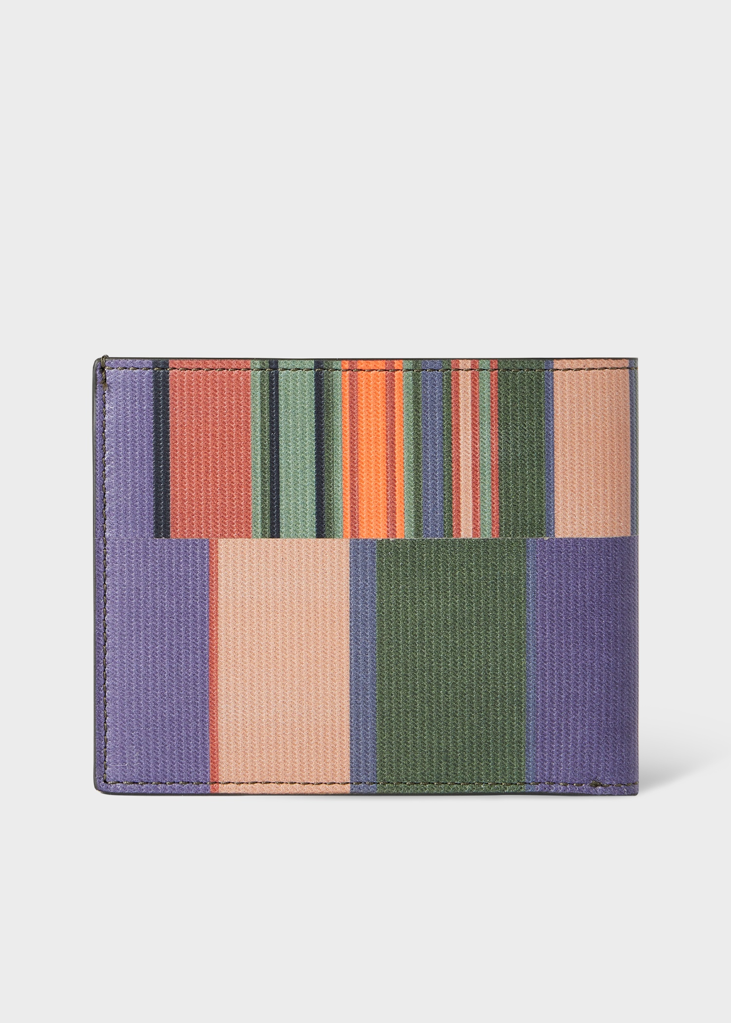 Leather 'Seasonal Stripe' Compact Billfold Wallet - 2