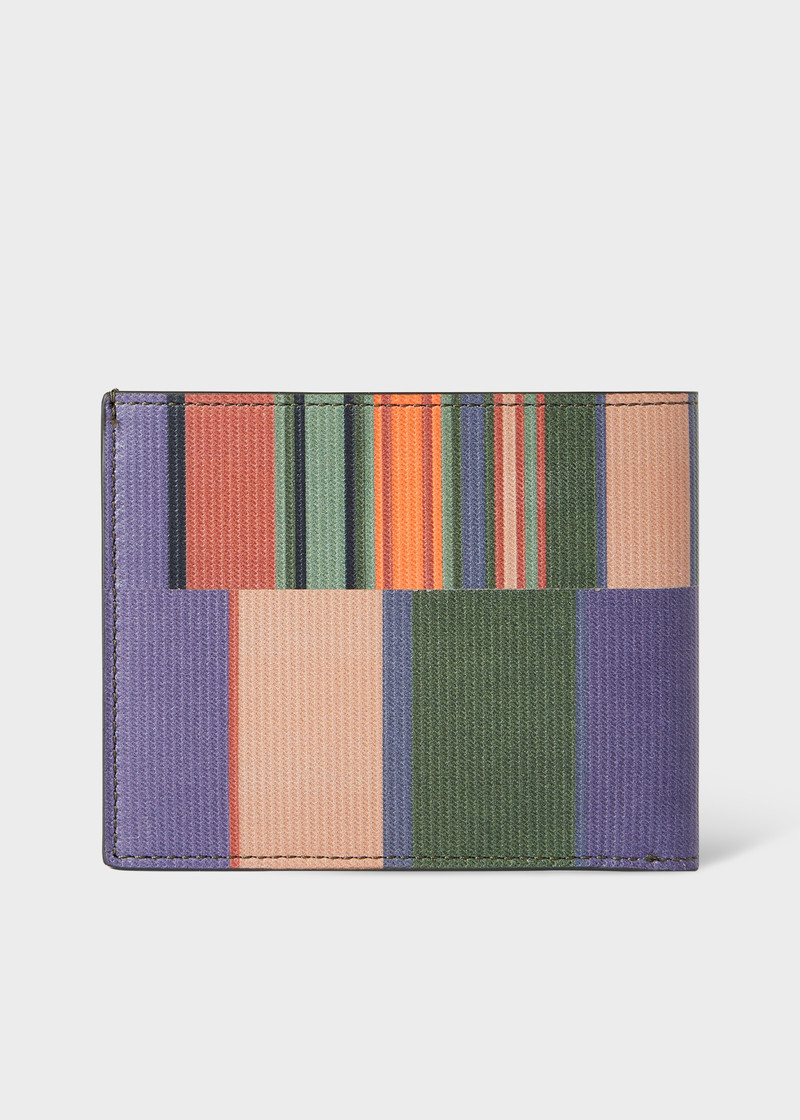 Paul Smith Leather 'Seasonal Stripe' Compact Billfold Wallet outlook