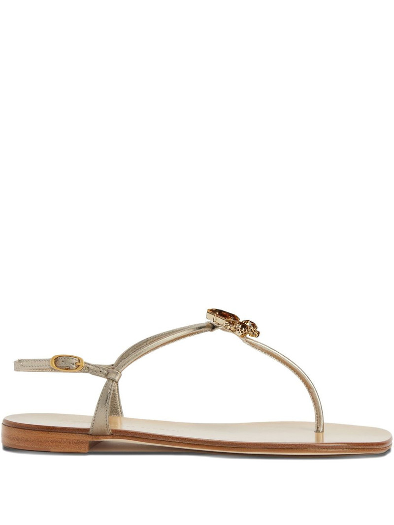 Efrata crystal-embellished leather sandals 1