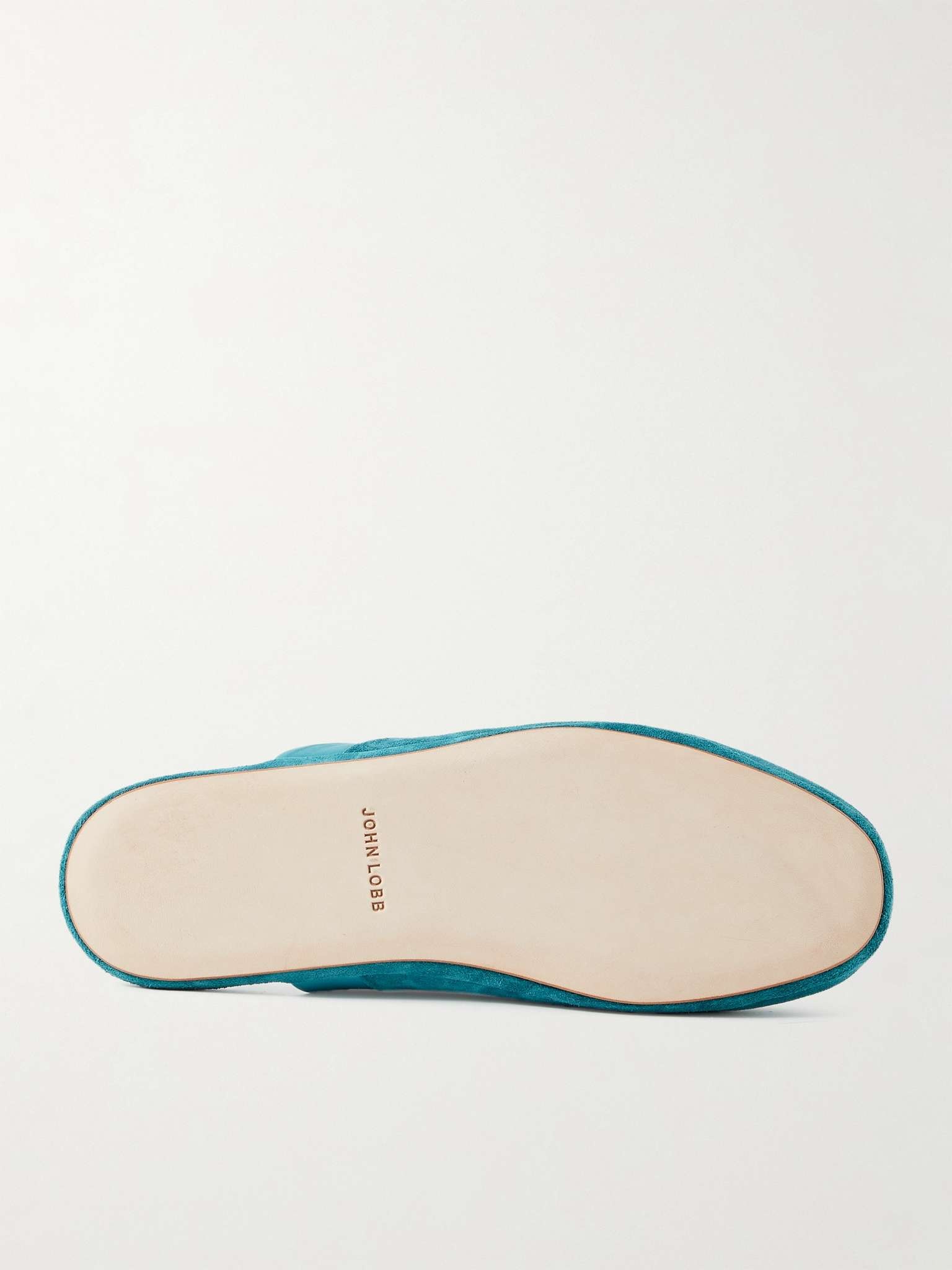 Knighton Leather-Trimmed Suede Slippers - 7