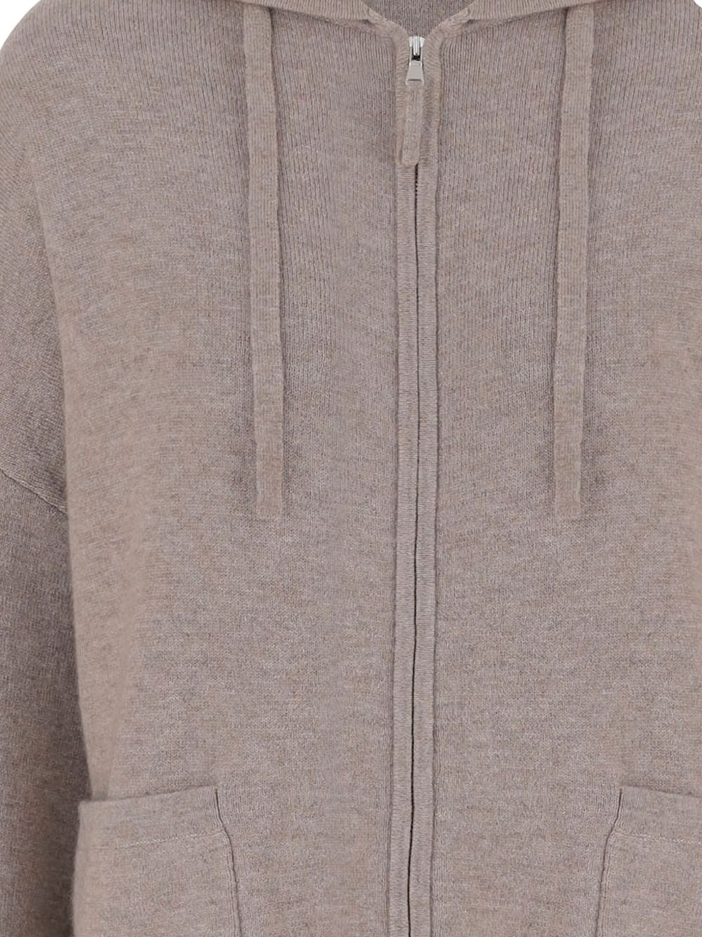 hooded zip-front cardigan - 3