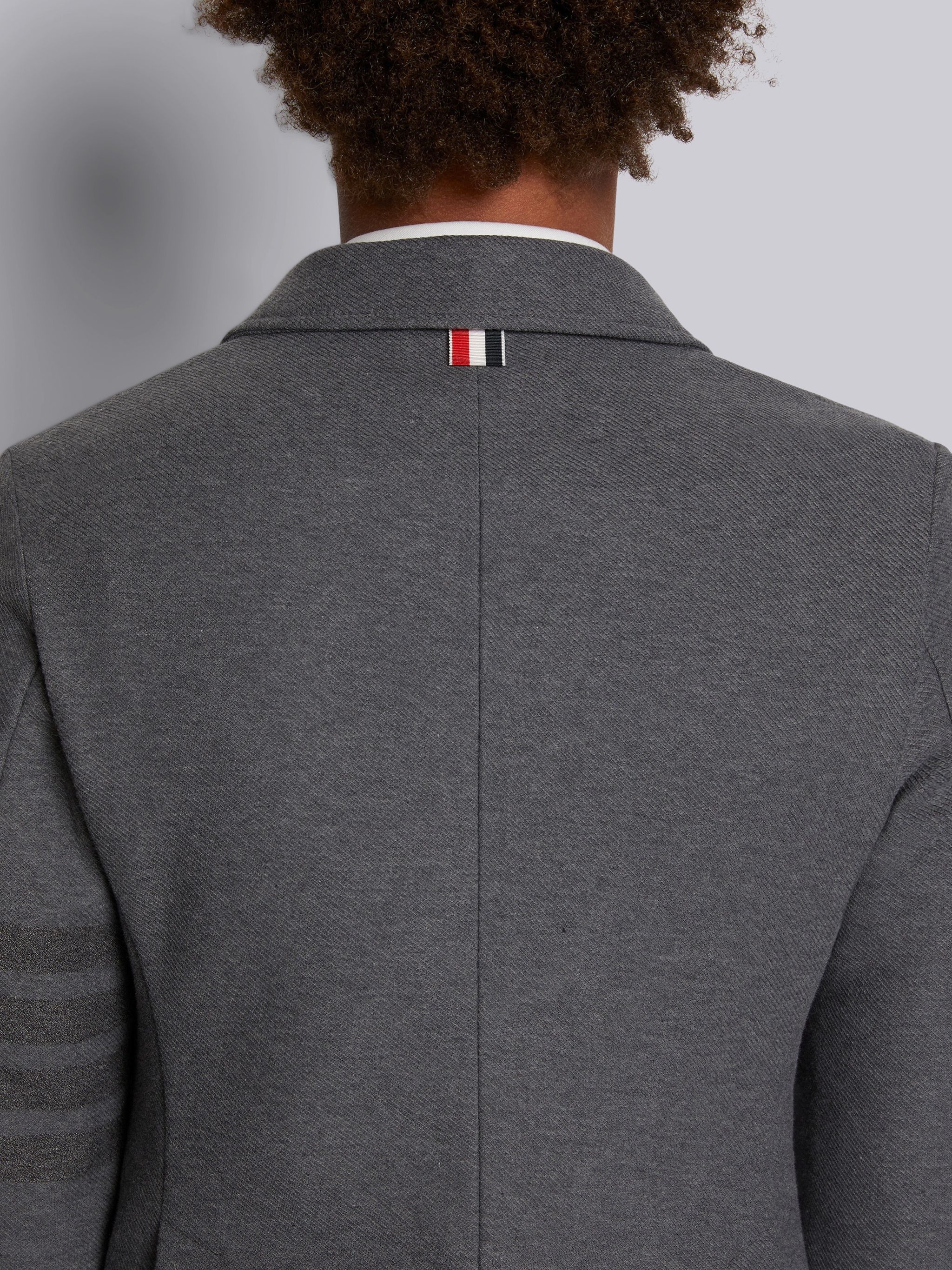 Medium Grey Double Face Tech Twill 4-Bar Sport Coat - 3