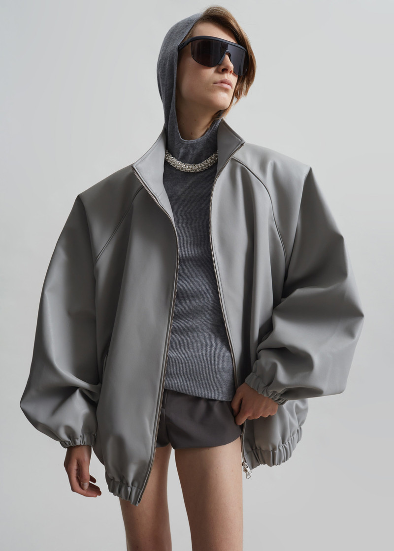 Danae Hooded Knit Top - Grey 11