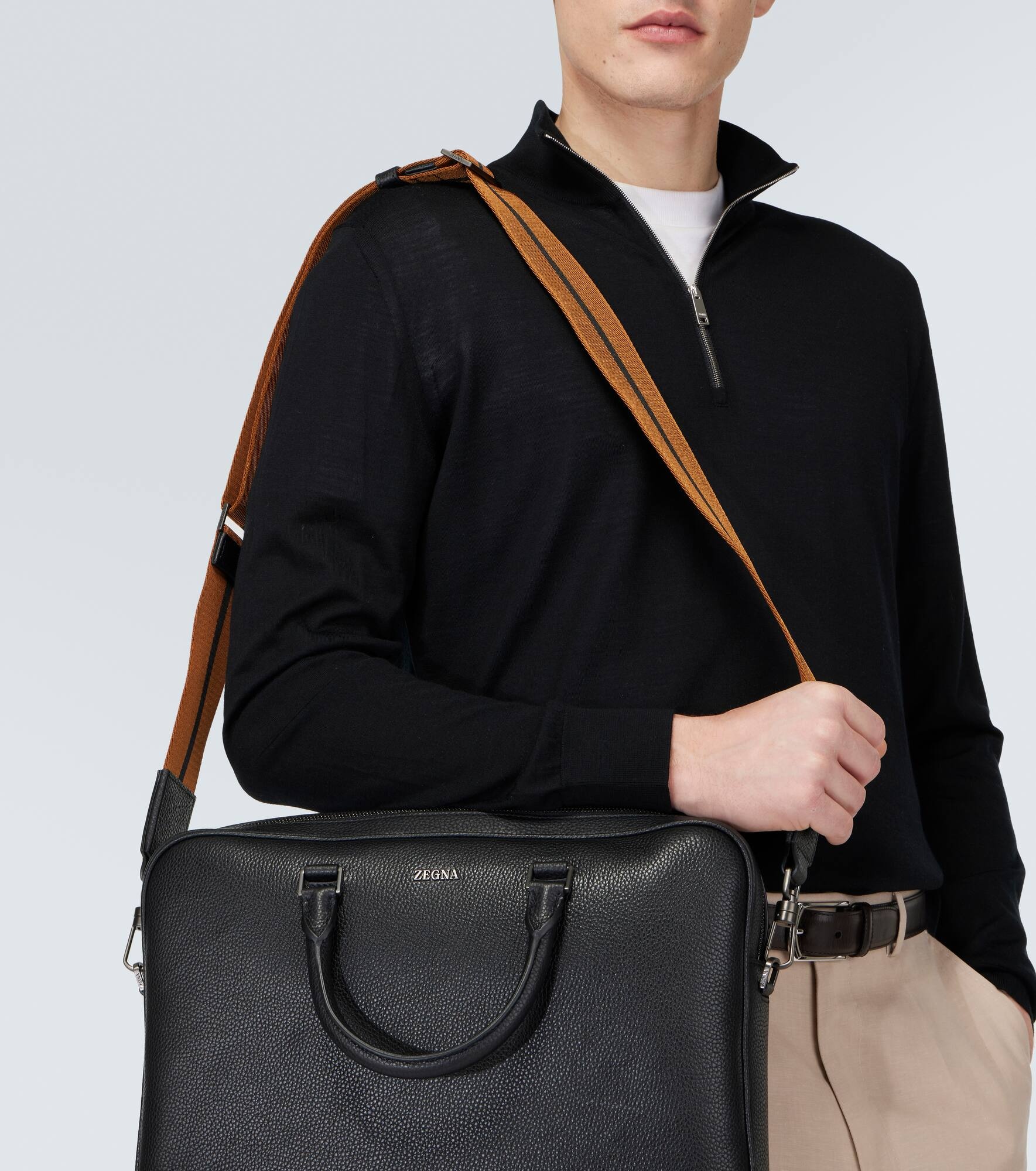 Edgy leather briefcase - 3