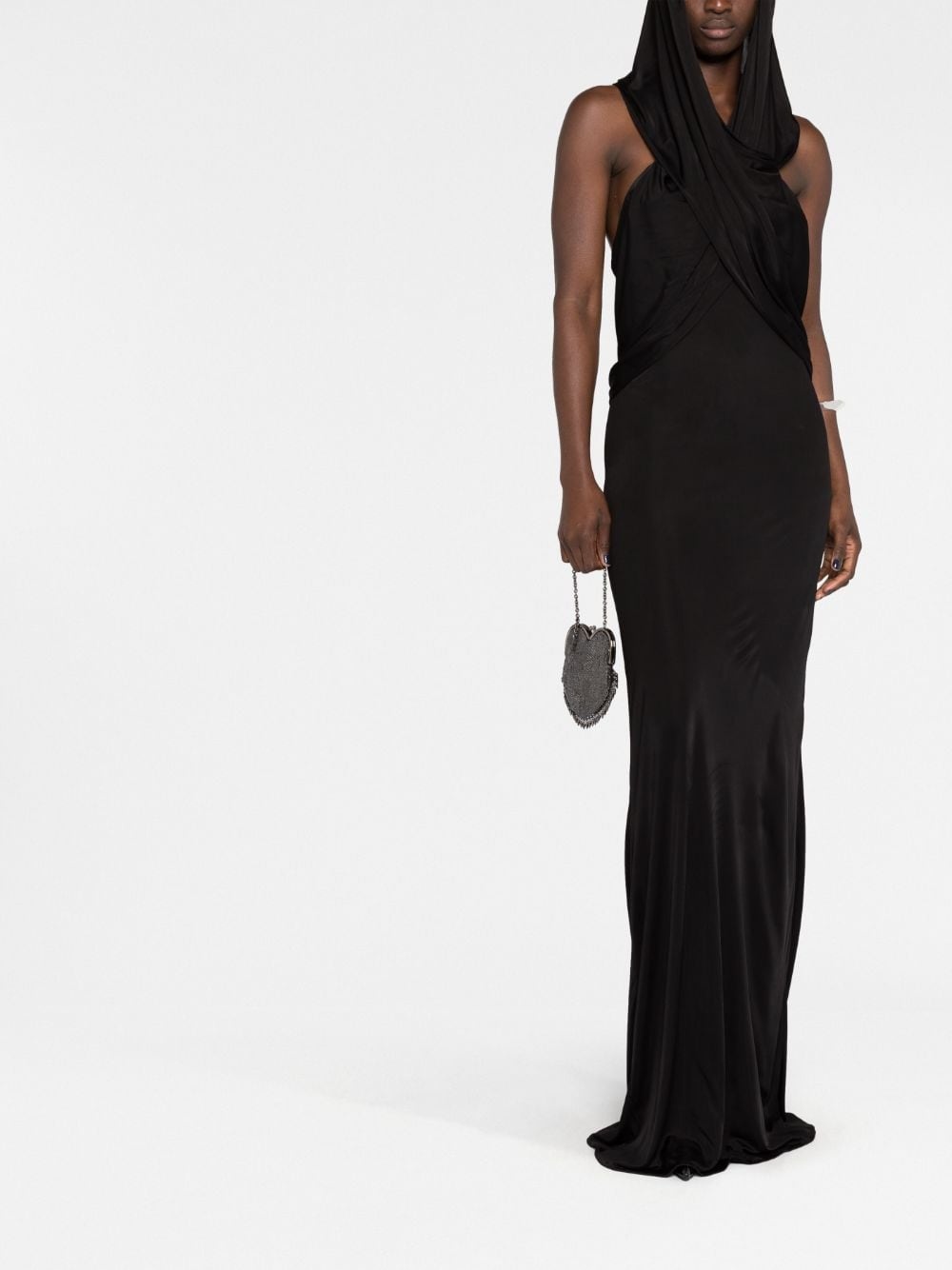 hooded draped dress - 2
