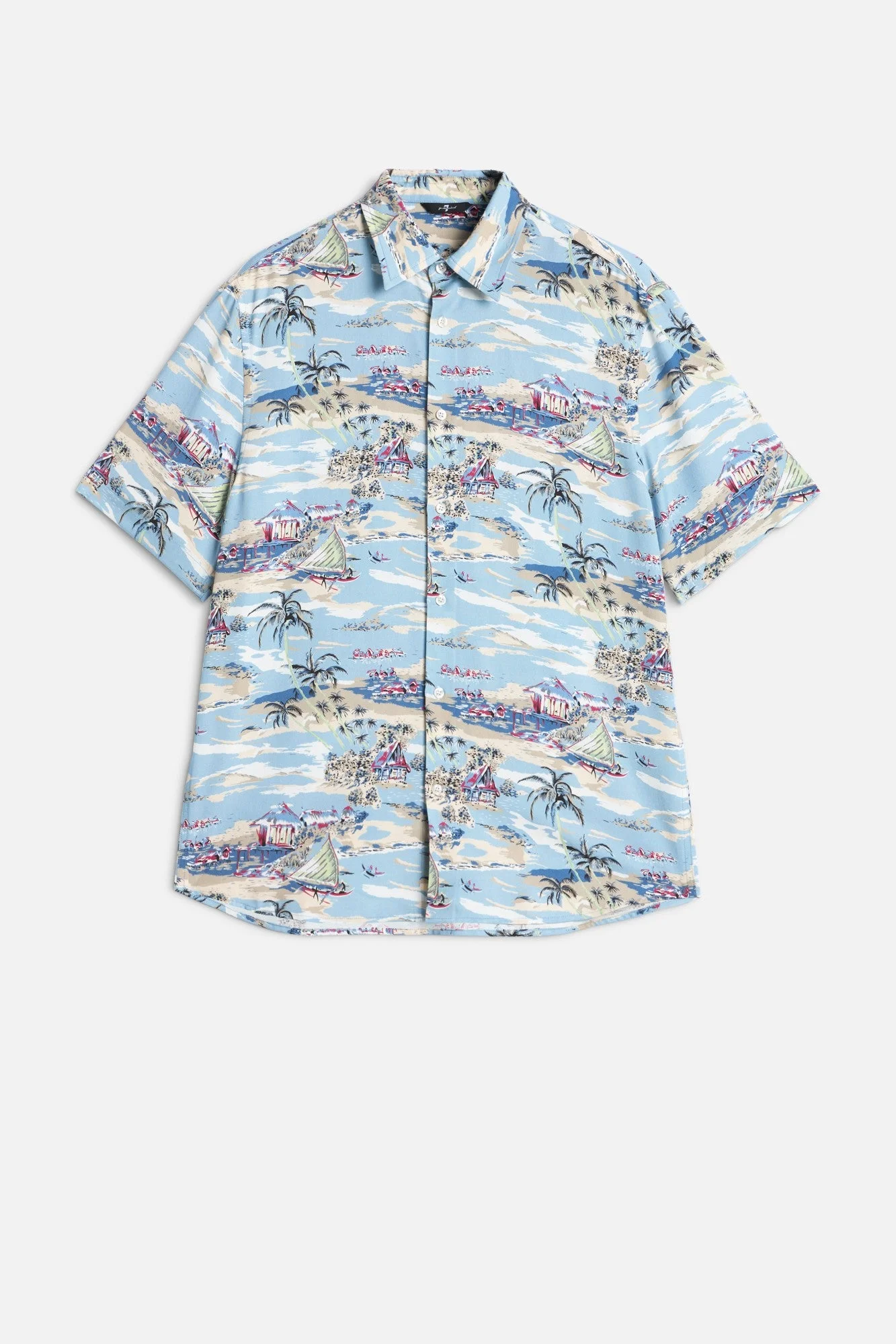 SHORT SLEEVE BUTTON UP SHIRT in Fluid Aloha - 1
