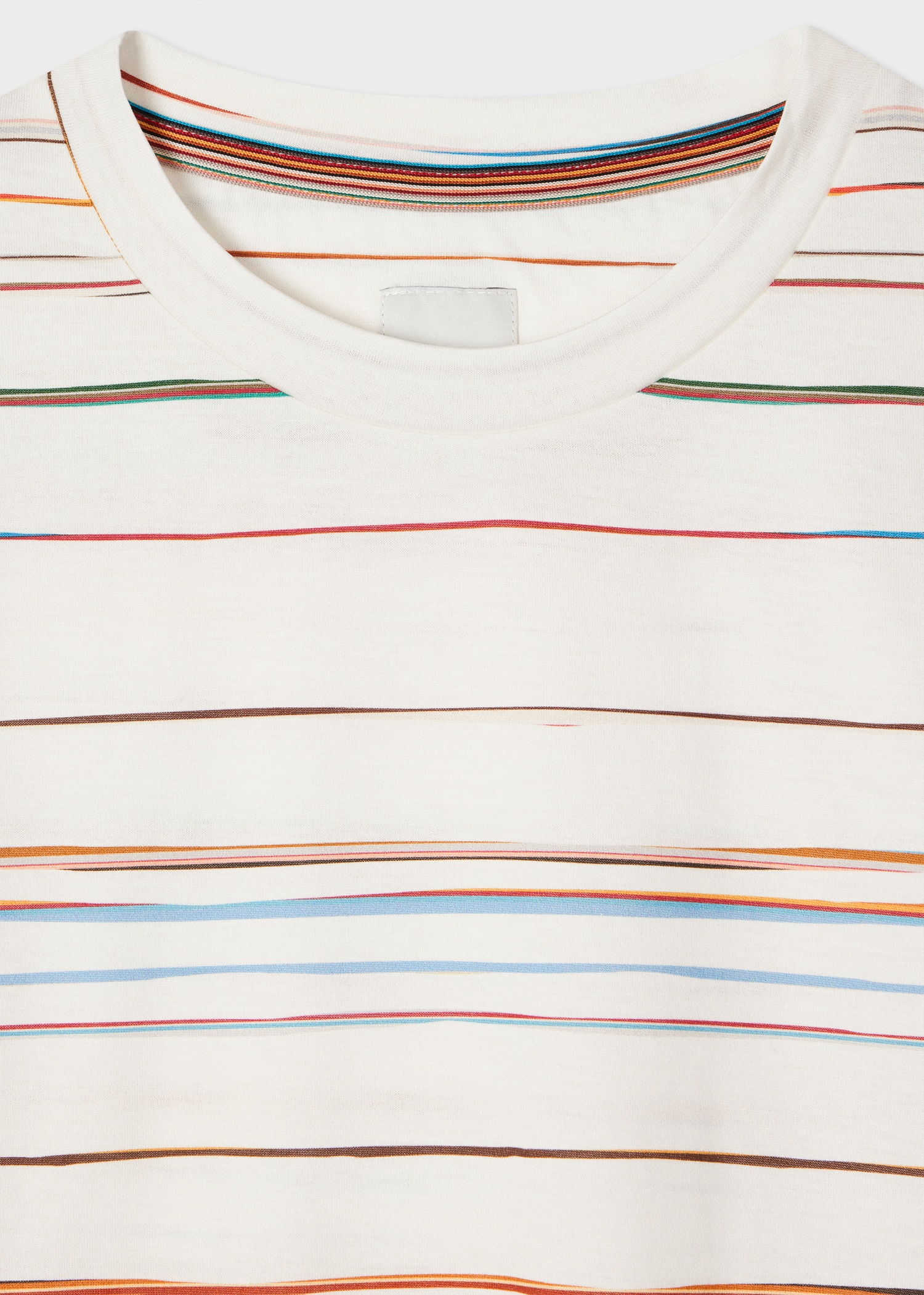 White 'Signature Pinstripe' T-Shirt - 2
