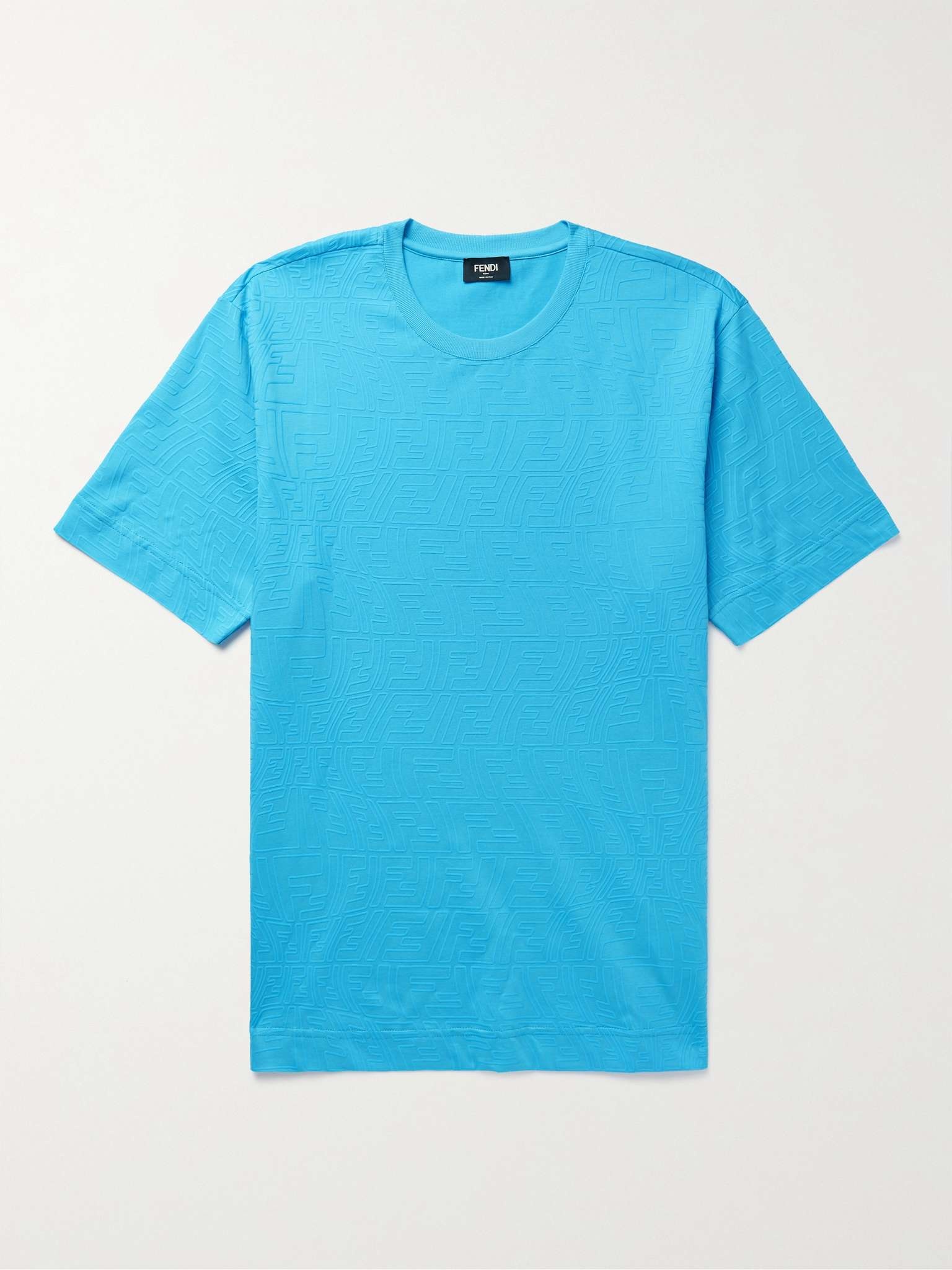 Rubber-Printed Cotton-Jersey T-Shirt - 1