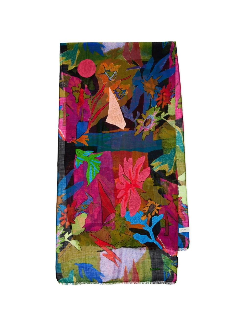 River Collage floral scarf - 1