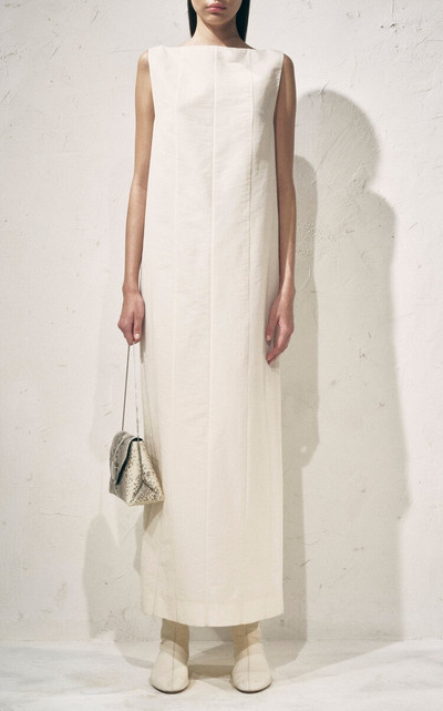 KHAITE Martay Sleeveless Cotton Maxi Dress white outlook