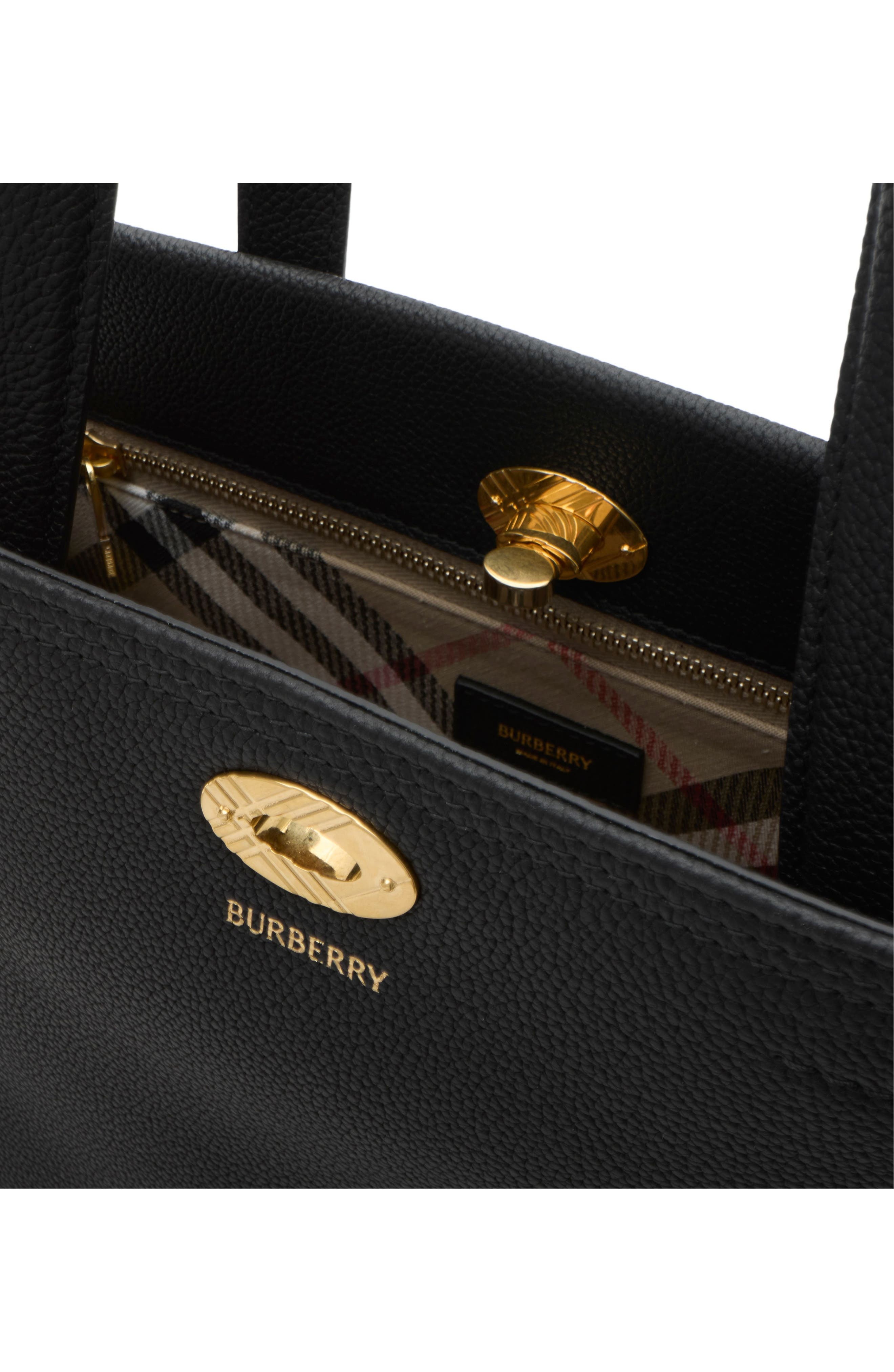 burberry Small Cotswolds Leather Tote in Black at Nordstrom - 3